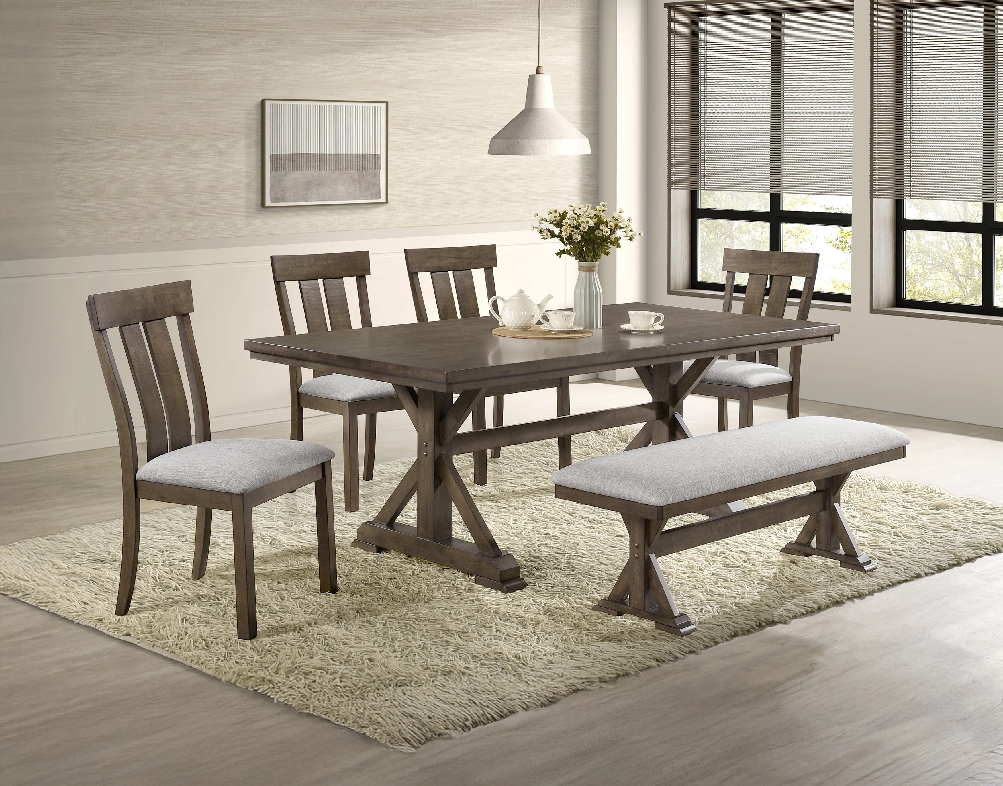 Lloyd Brown Rectangular Dining Table - Image 6