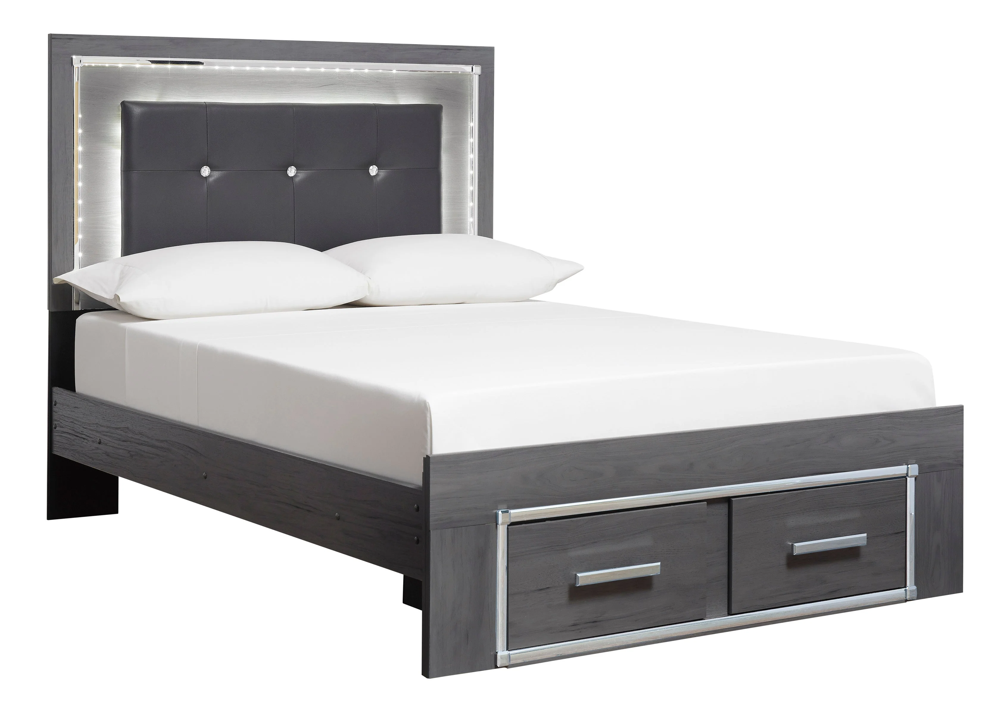 Lodanna Gray LED Storage Youth Panel Bedroom Set - Image 3