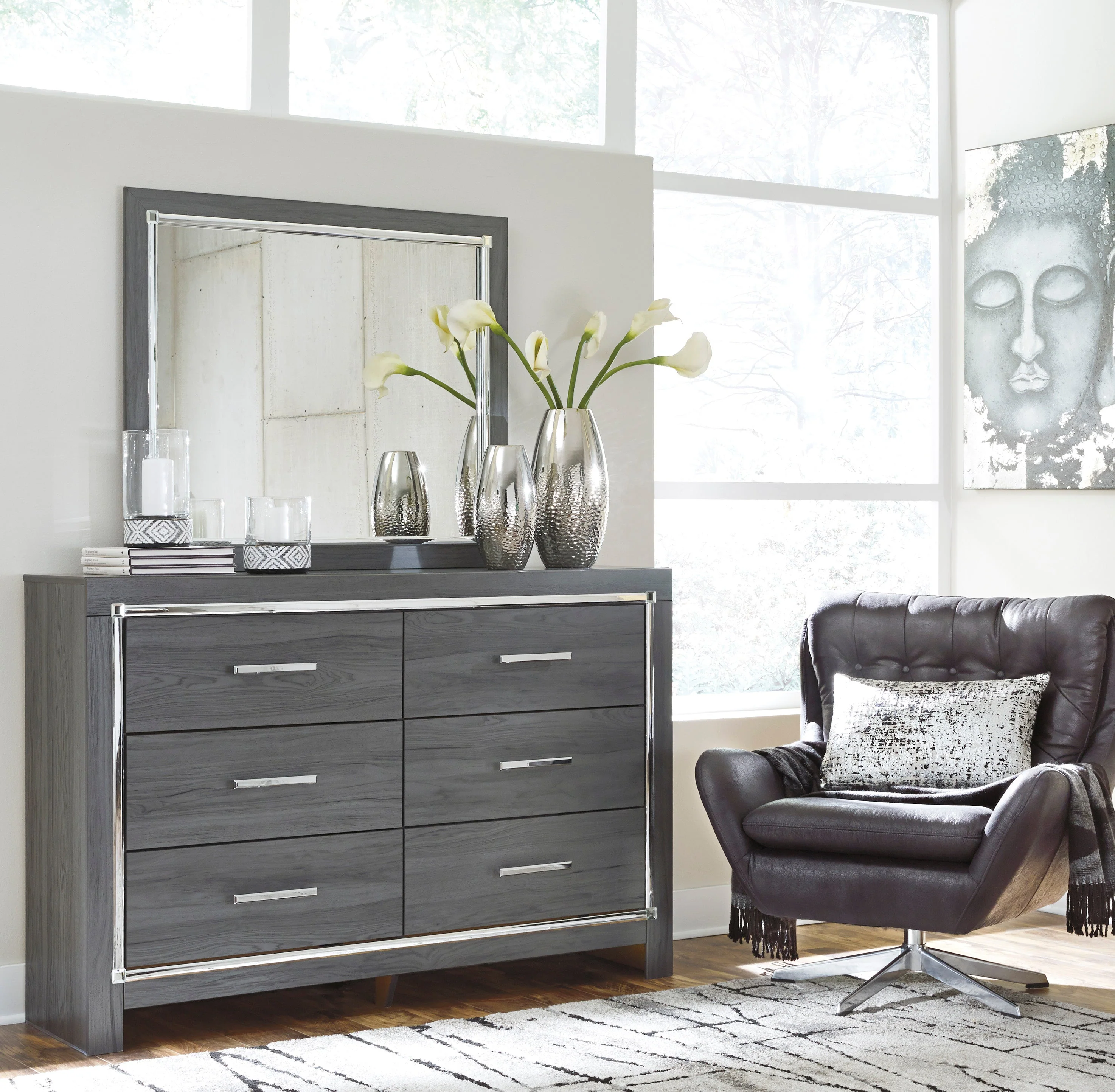 Lodanna Gray LED Storage Youth Panel Bedroom Set - Image 4