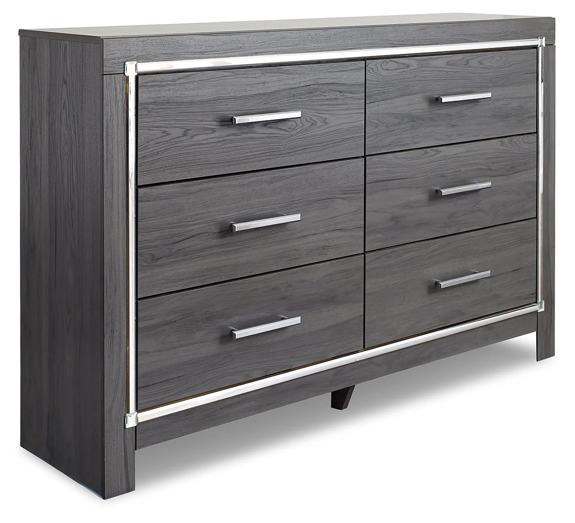 Lodanna Gray LED Upholstered Panel Bedroom Set - Image 22
