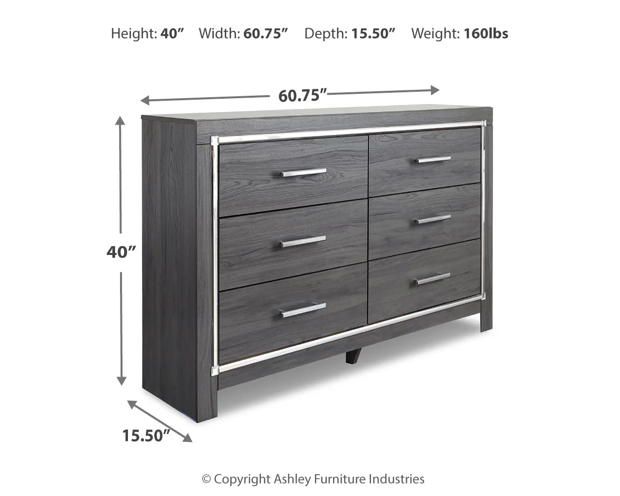 Lodanna Gray LED Upholstered Panel Bedroom Set - Image 24