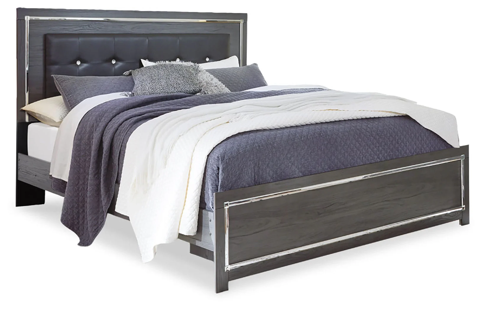 Lodanna Gray LED Upholstered Panel Bedroom Set - Image 32