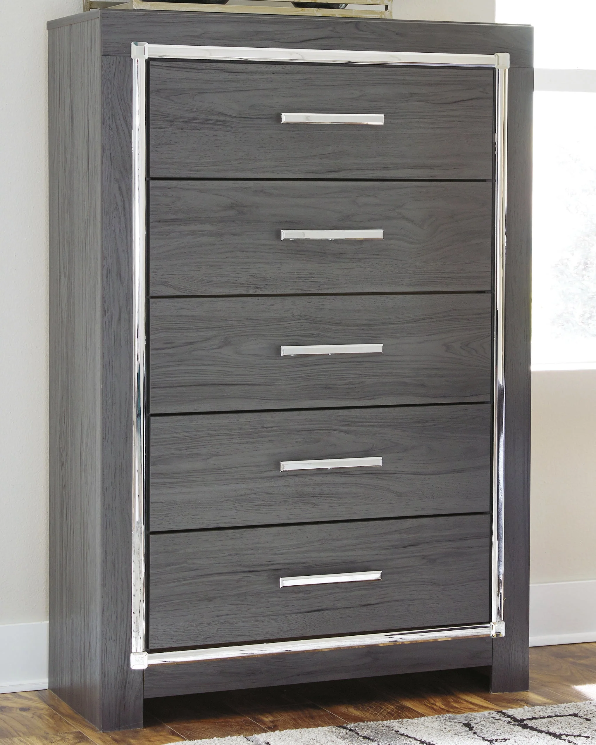 Lodanna Gray LED Upholstered Panel Bedroom Set - Image 40