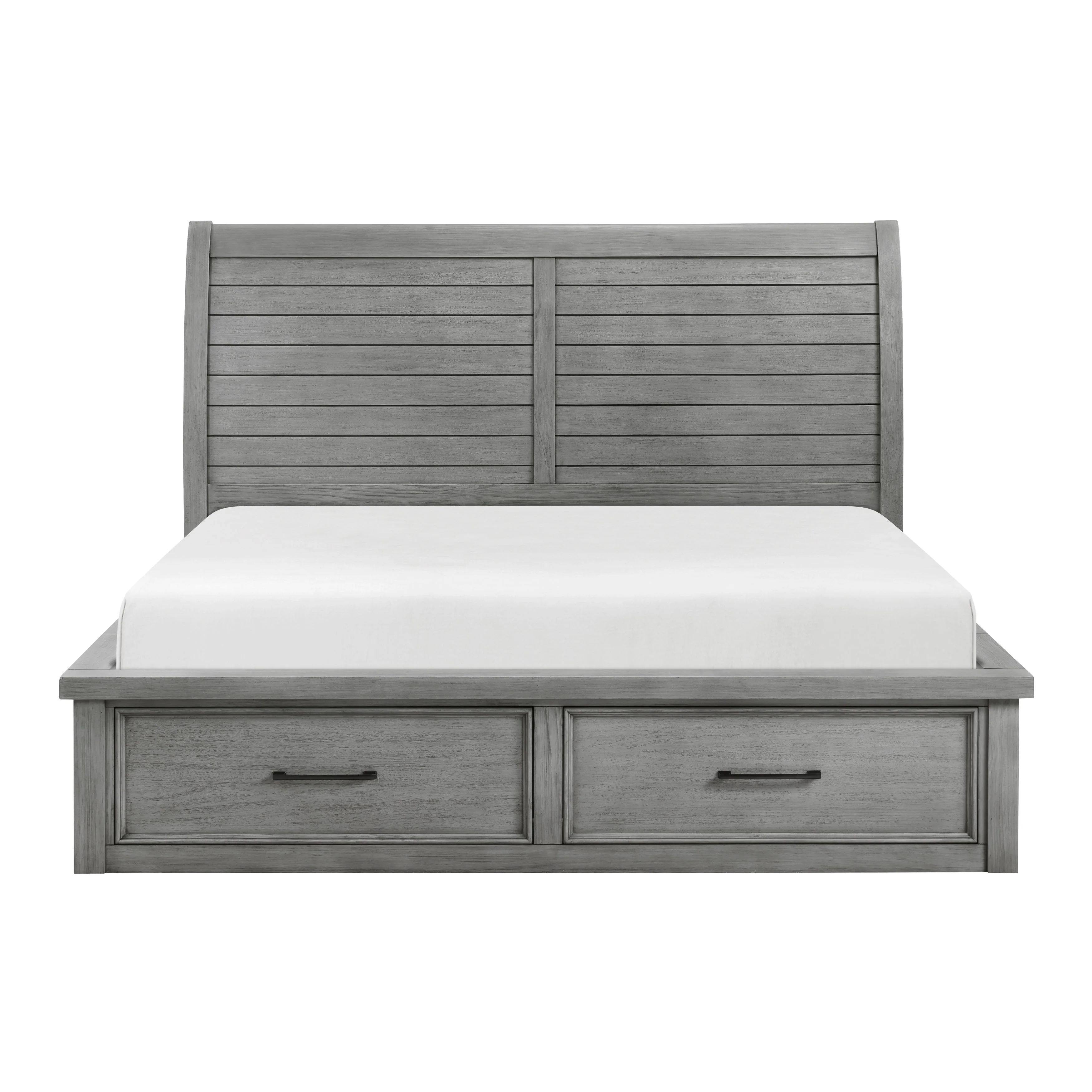 Logandale Antique Gray Sleigh Storage Platform Bedroom Set - Image 3