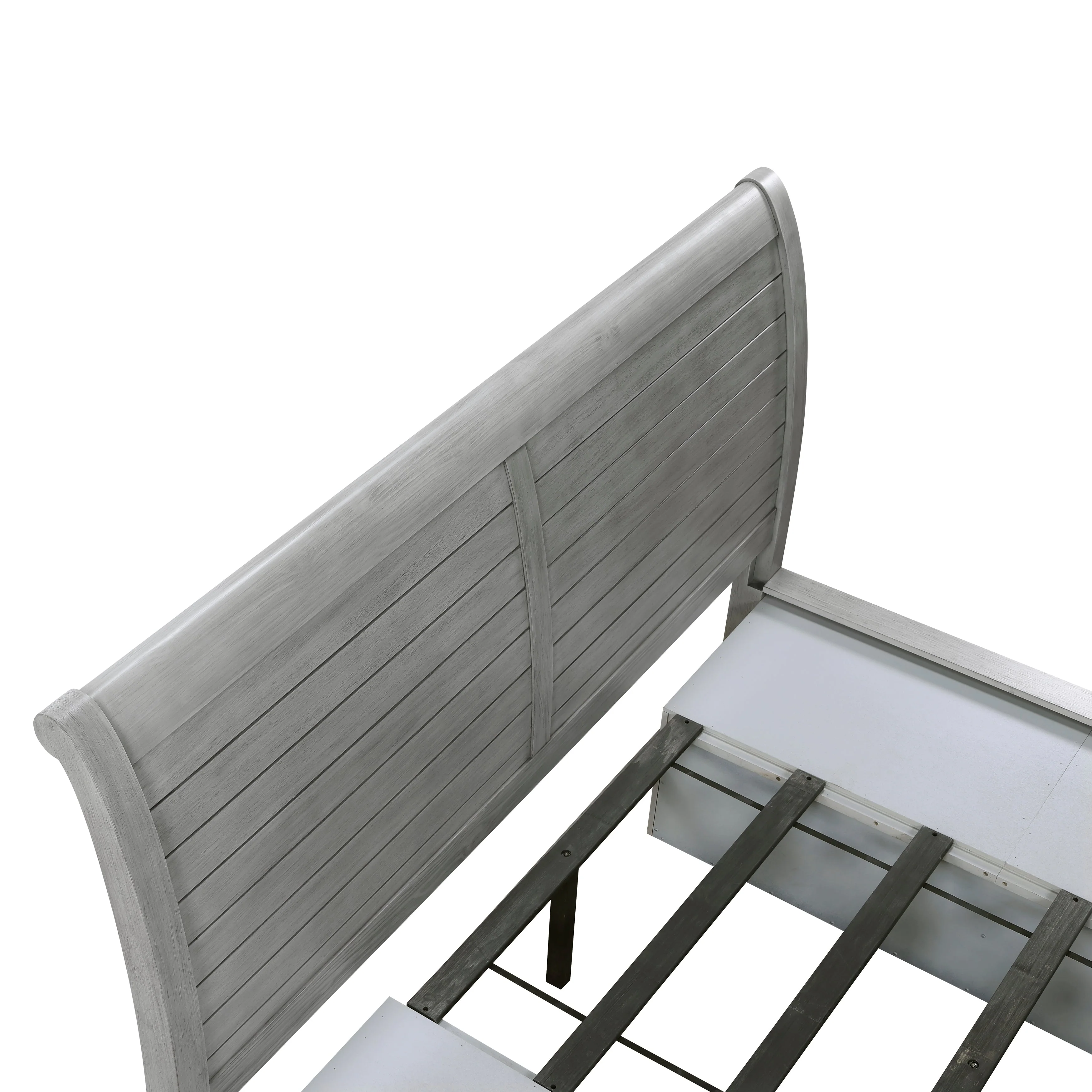 Logandale Brown California King Platform Bed with Storage Footboard and Side Rails - Image 14