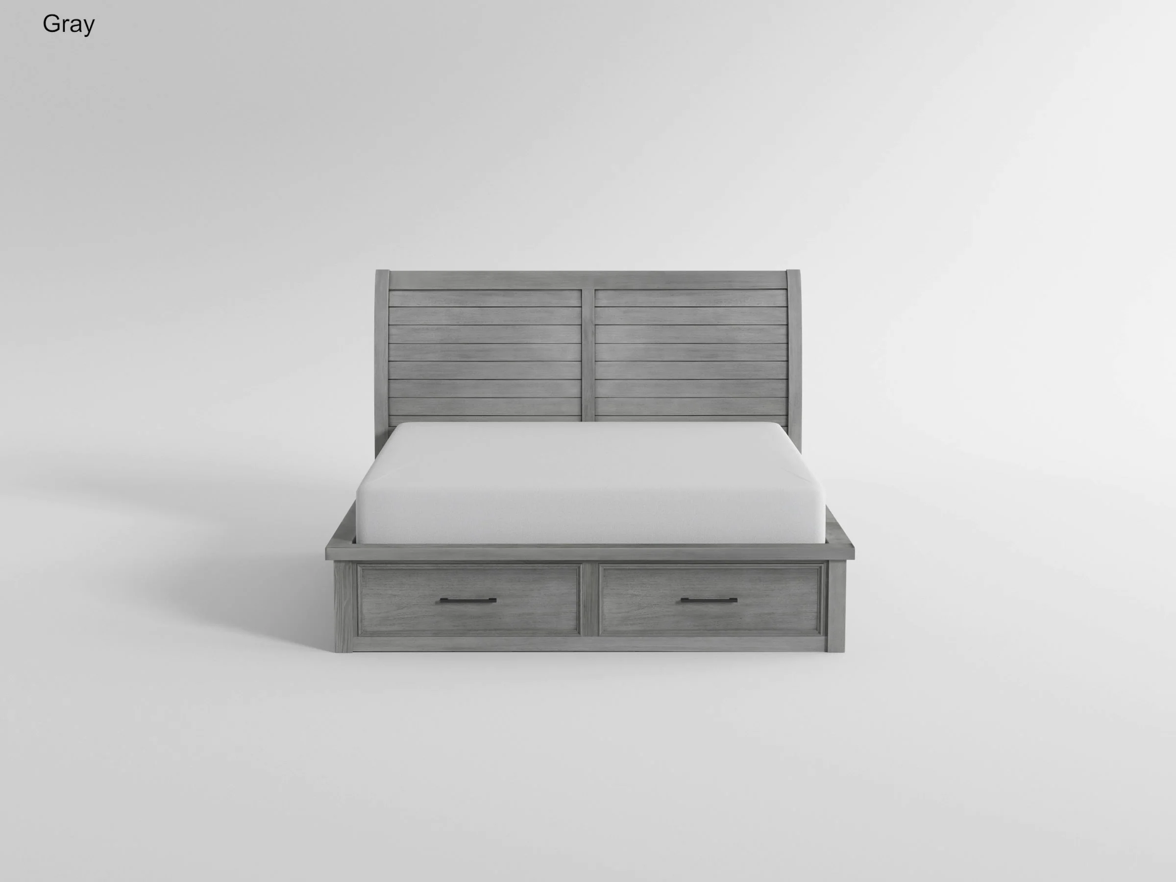 Logandale Brown California King Platform Bed with Storage Footboard and Side Rails - Image 2