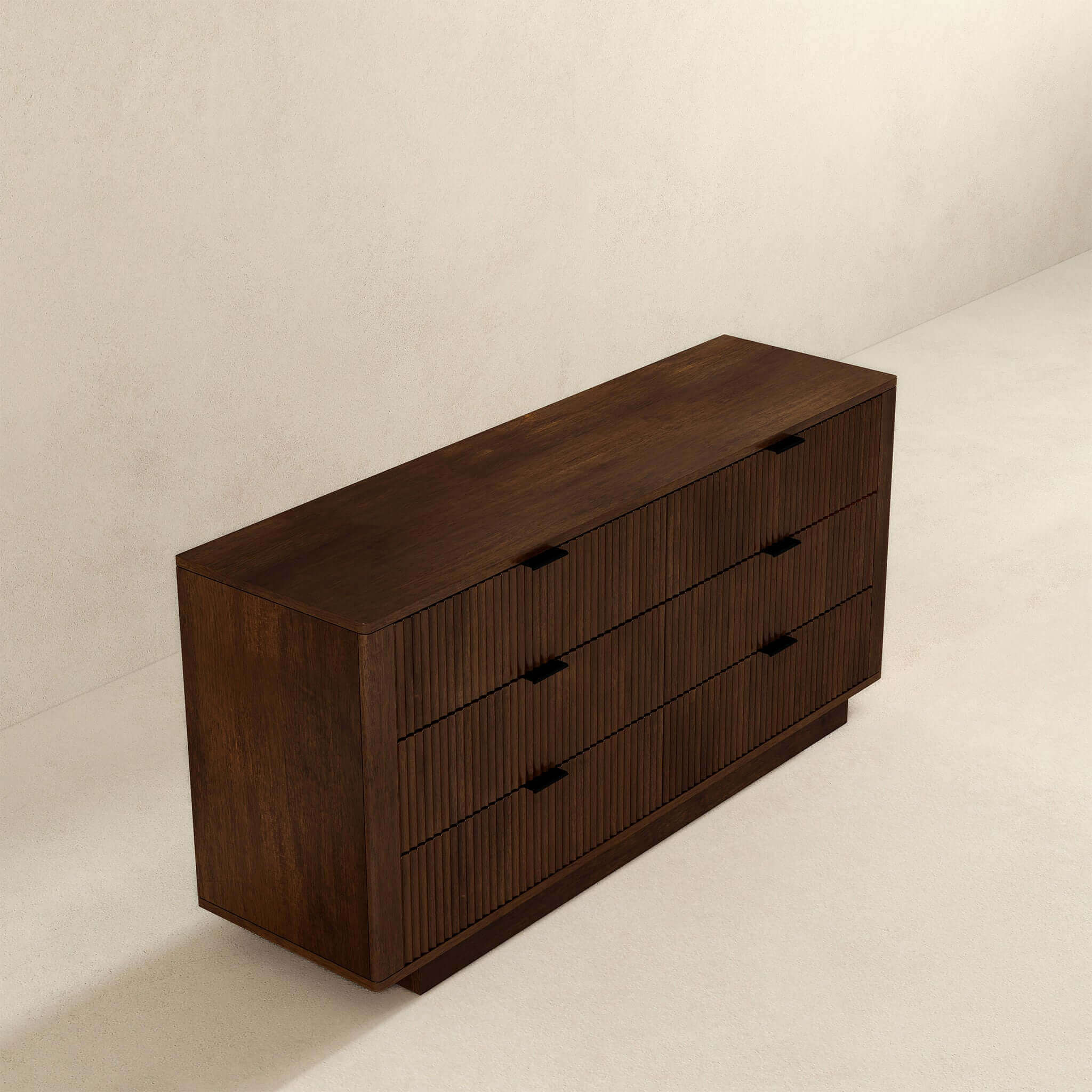 Lola Mid Century Modern Walnut Dresser With 6 Drawers - Image 5