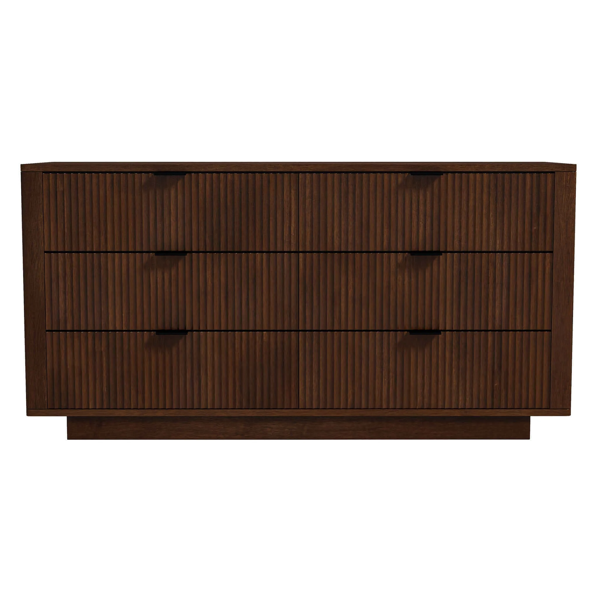 Lola Mid Century Modern Walnut Dresser With 6 Drawers - Image 7