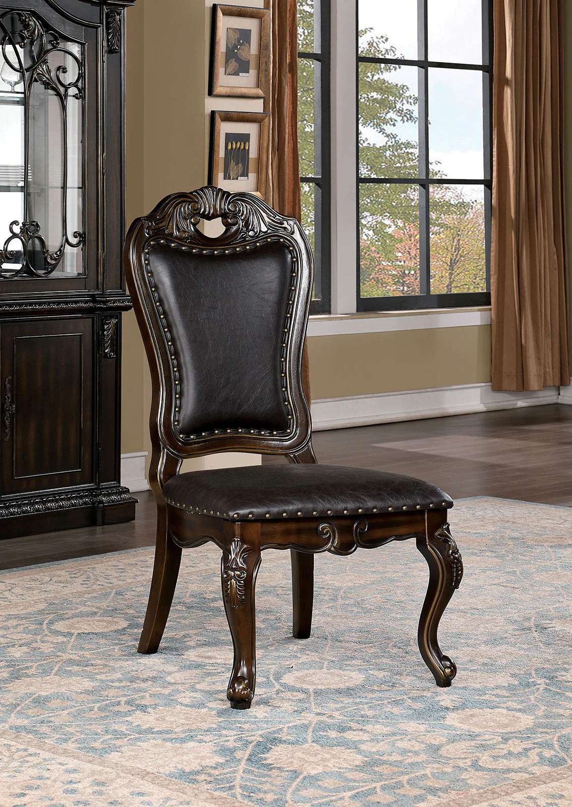 Lombardy Walnut 7 Pc Dining Table Set - Image 3
