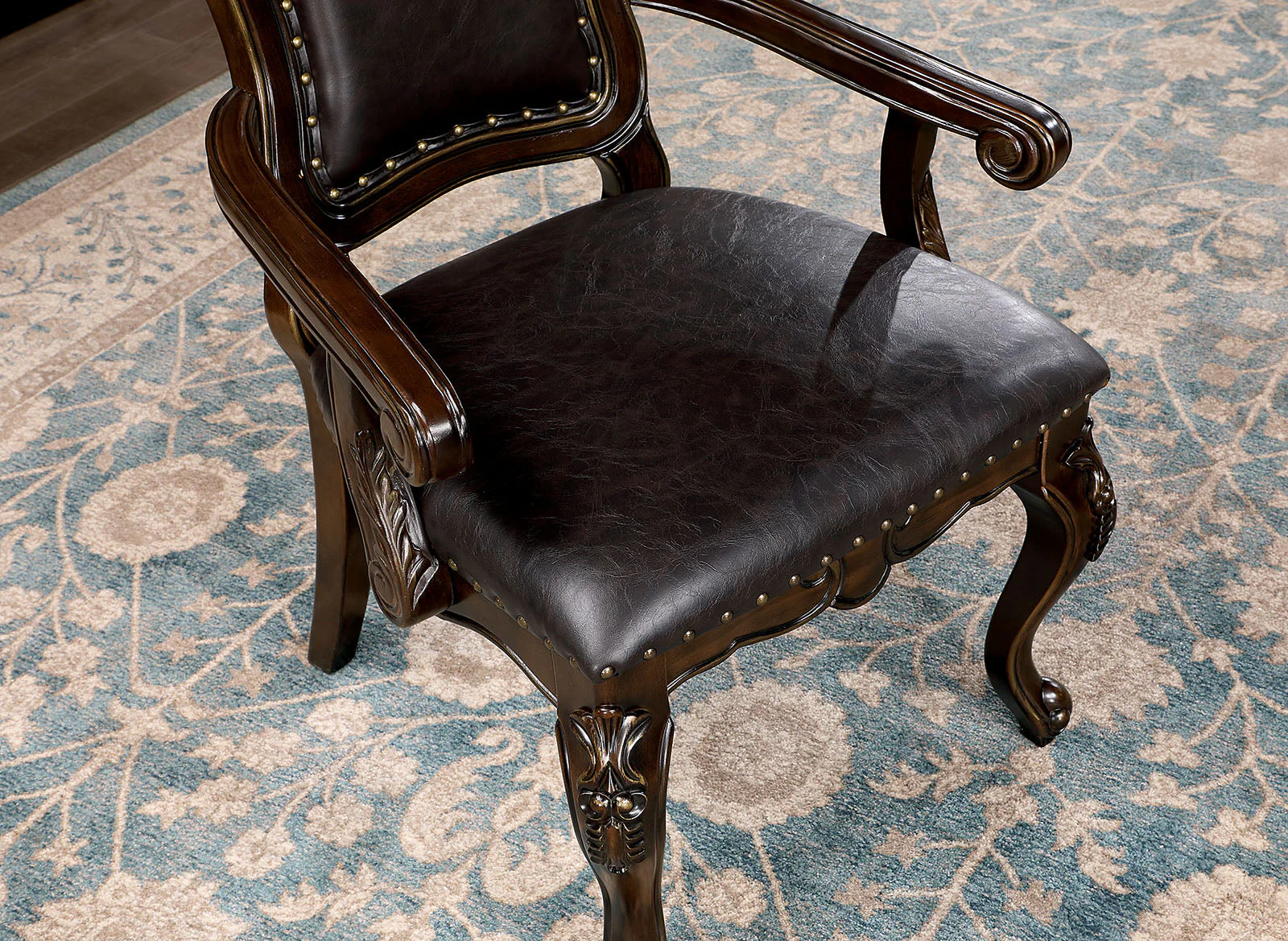 Lombardy Walnut/Dark Brown 9 Pc. Dining Room Set - Image 4