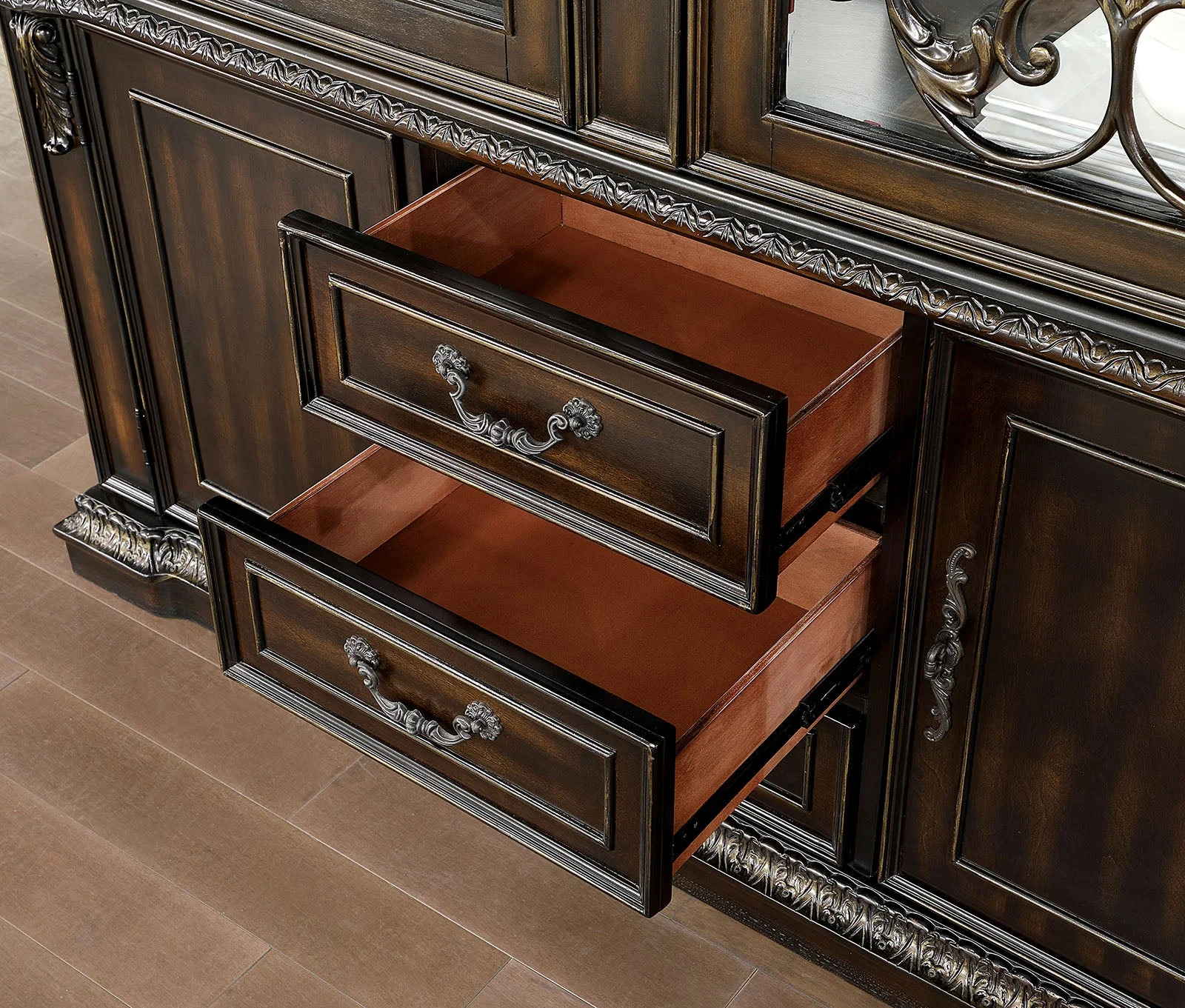 Lombardy Walnut Hutch & Buffet - Image 4