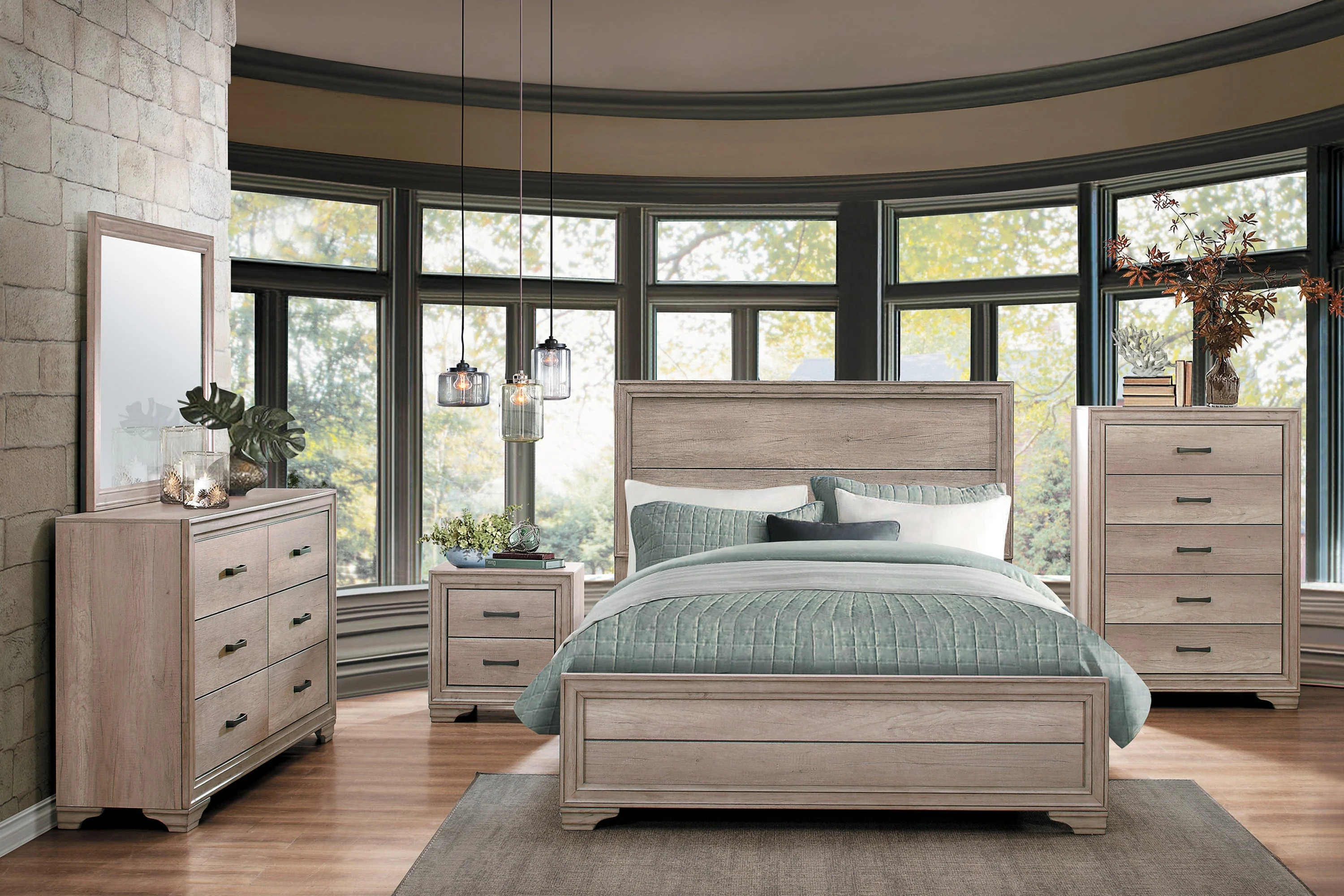 Lonan Natural California King Panel Bed - Image 3