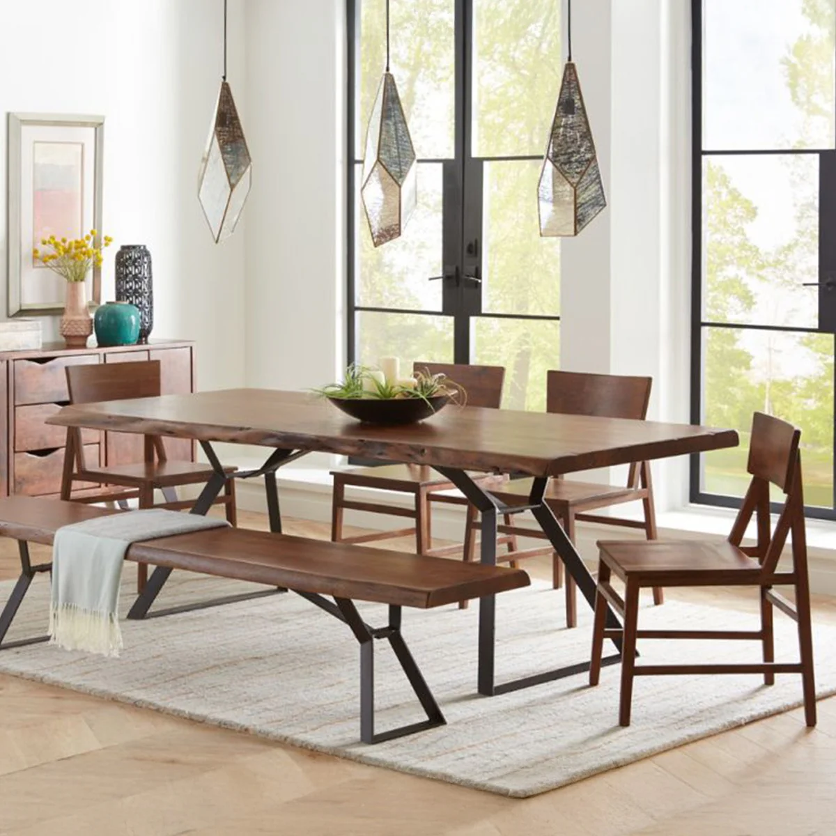 London Loft 106" Dining Table in Walnut - Image 5