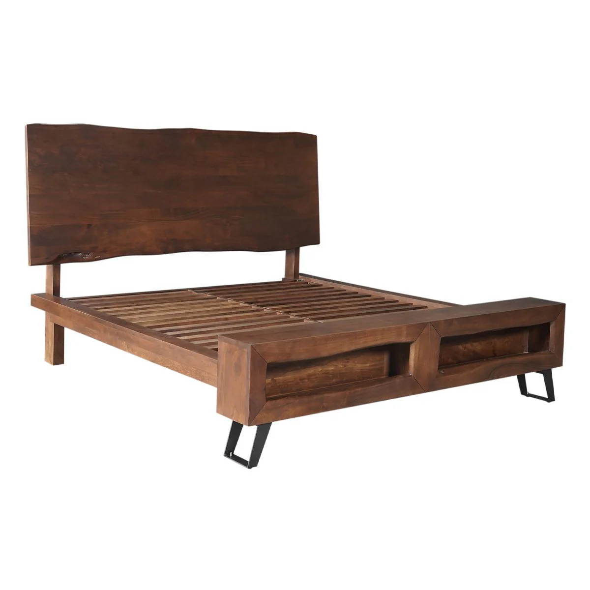 London Loft King Bed in Walnut