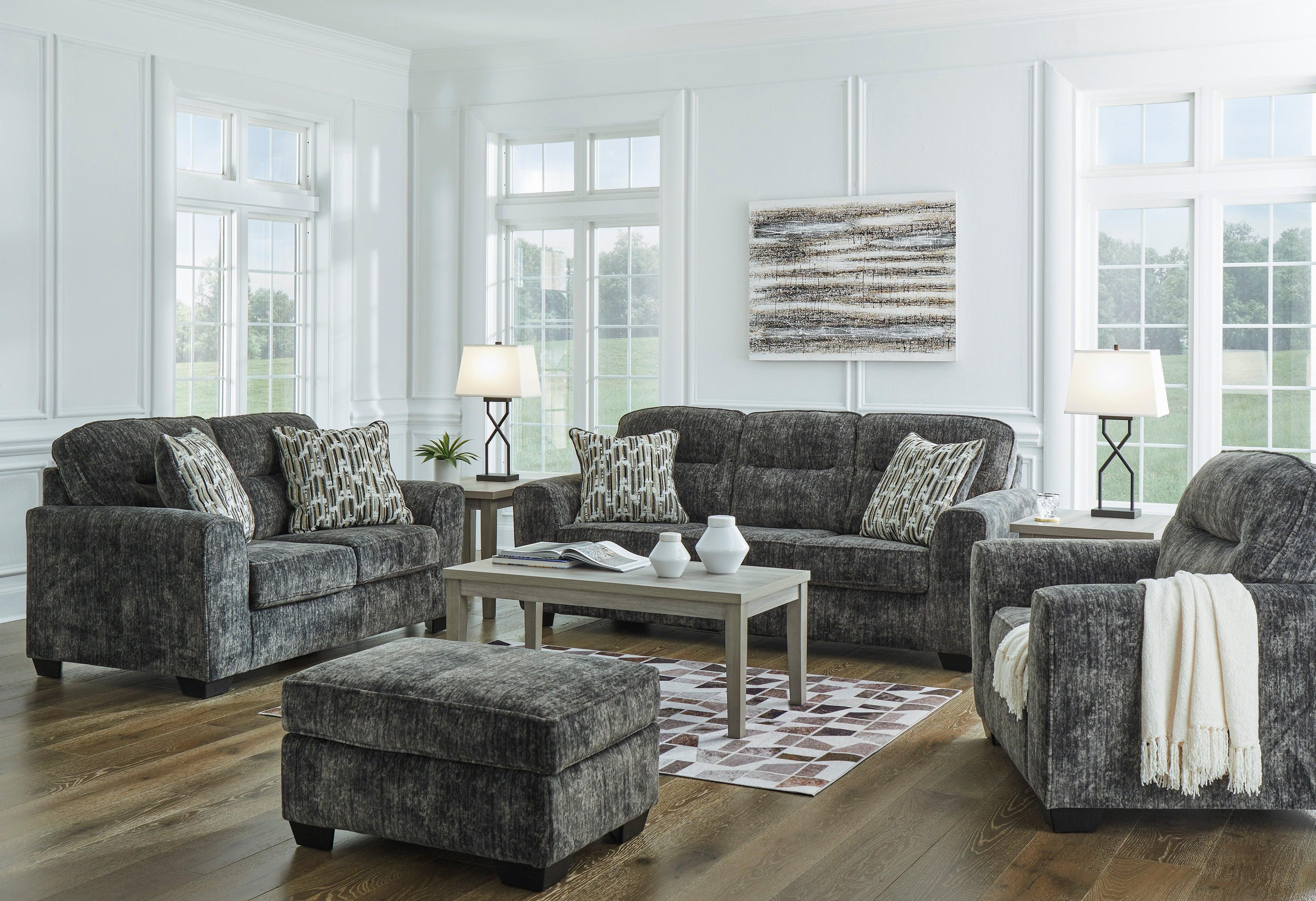 Lonoke Gunmetal Living Room Set - Image 3