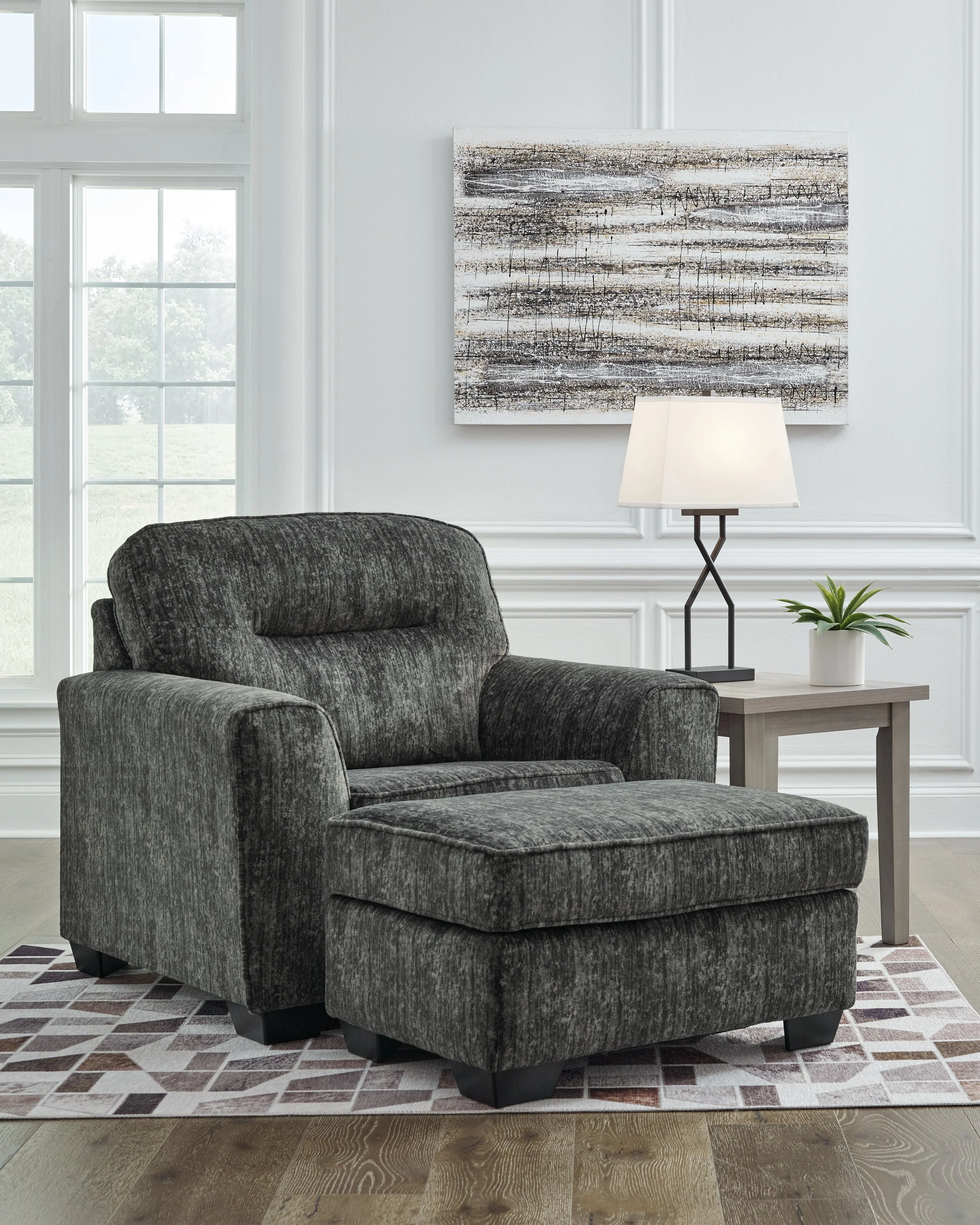 Lonoke Gunmetal Sofa, Loveseat and Oversized Chair - Image 24