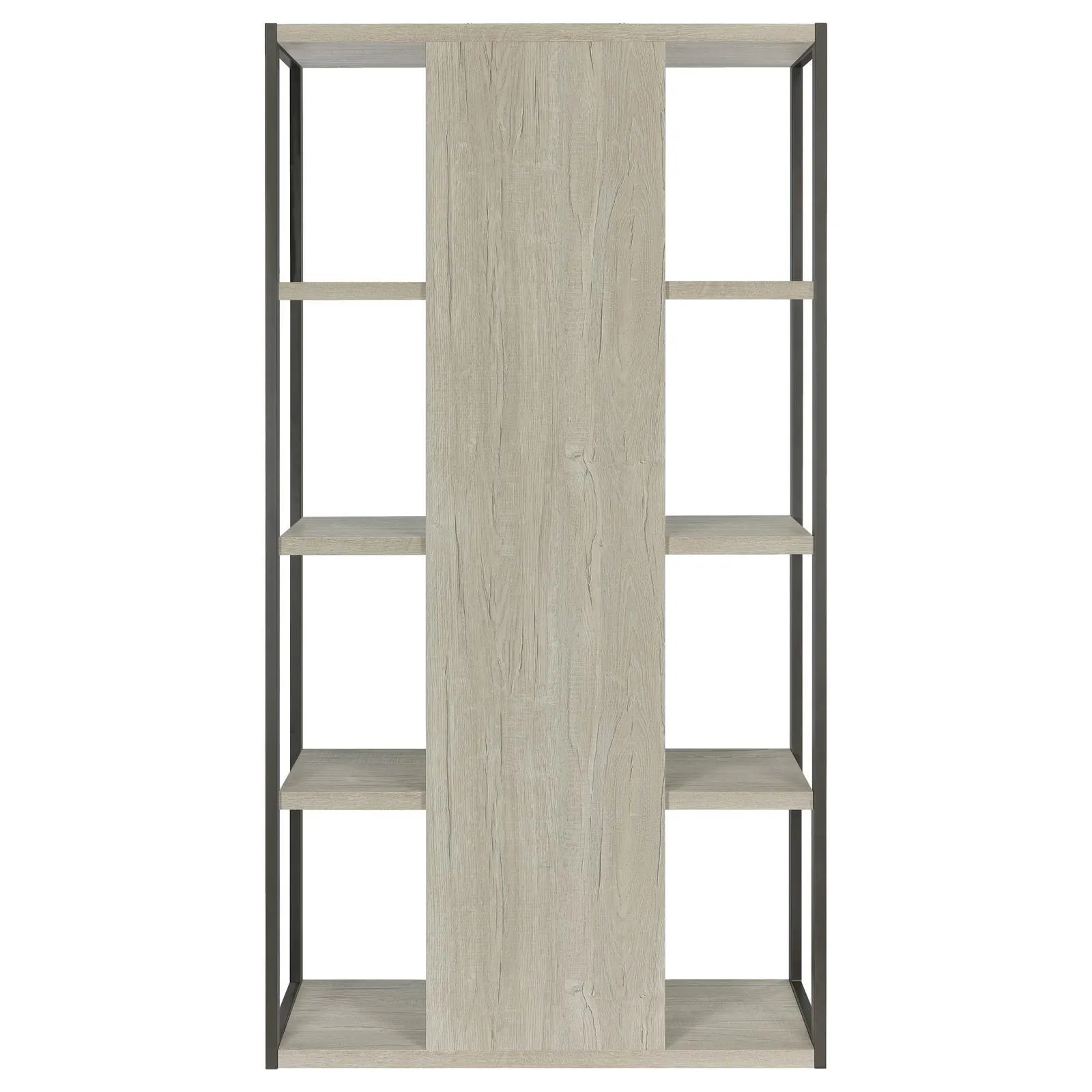 Loomis Whitewashed Gray 4-Shelf Bookcase - Image 7