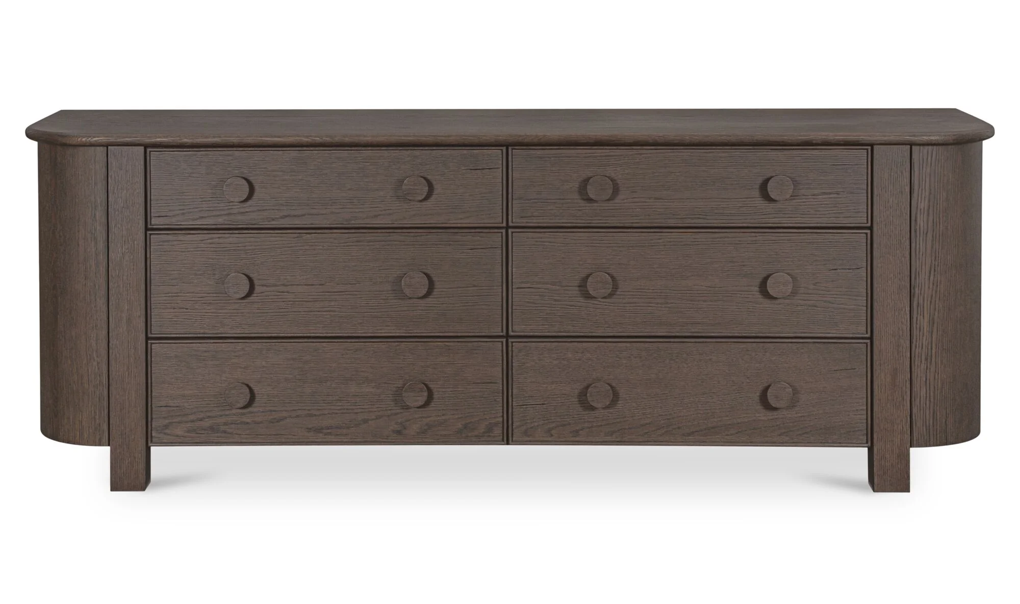 Loren 6 Drawer Dresser Dark Brown