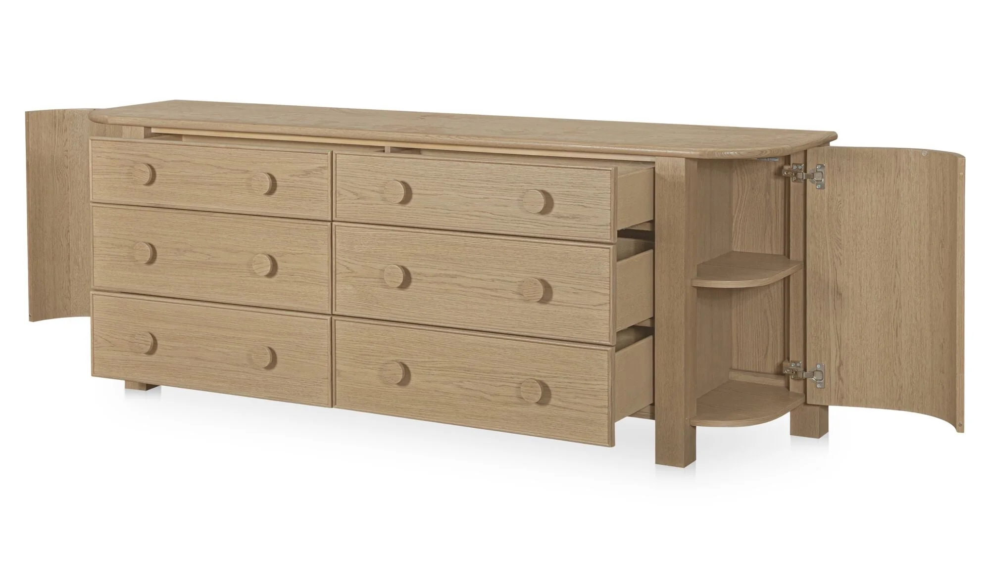 Loren 6 Drawer Dresser Natural - Image 2