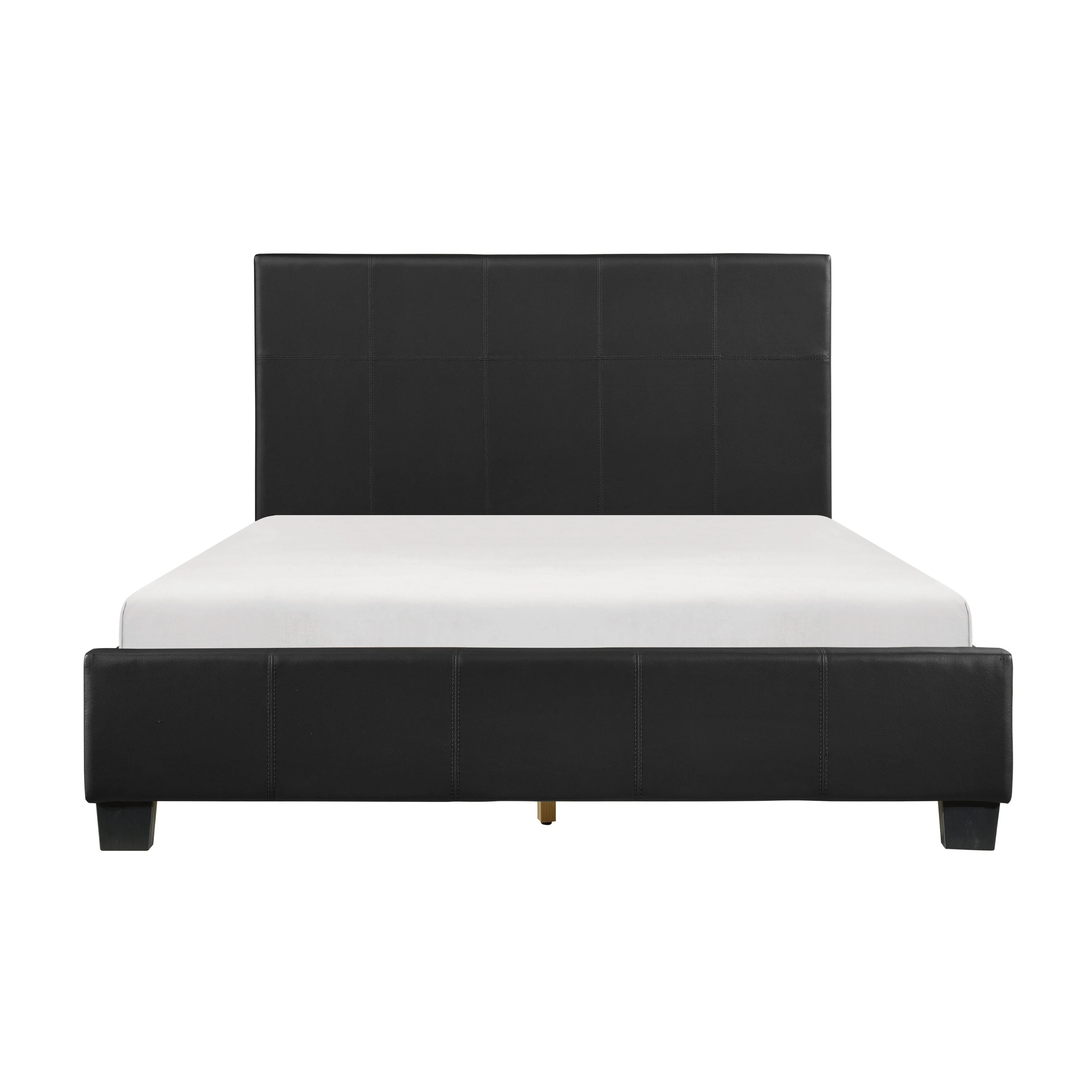 Lorenzi Black California King Upholstered Platform Bed