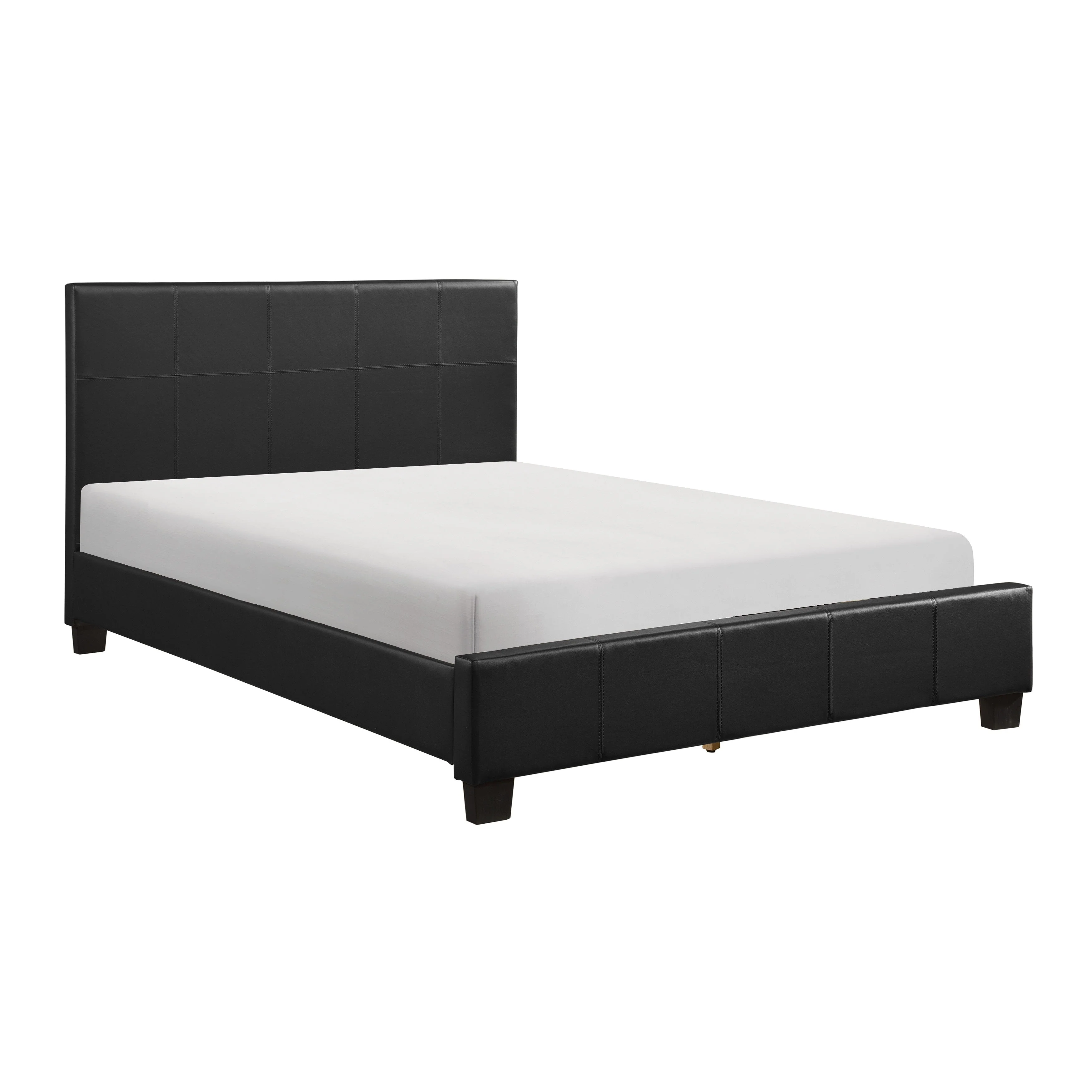 Lorenzi Black California King Upholstered Platform Bed - Image 3