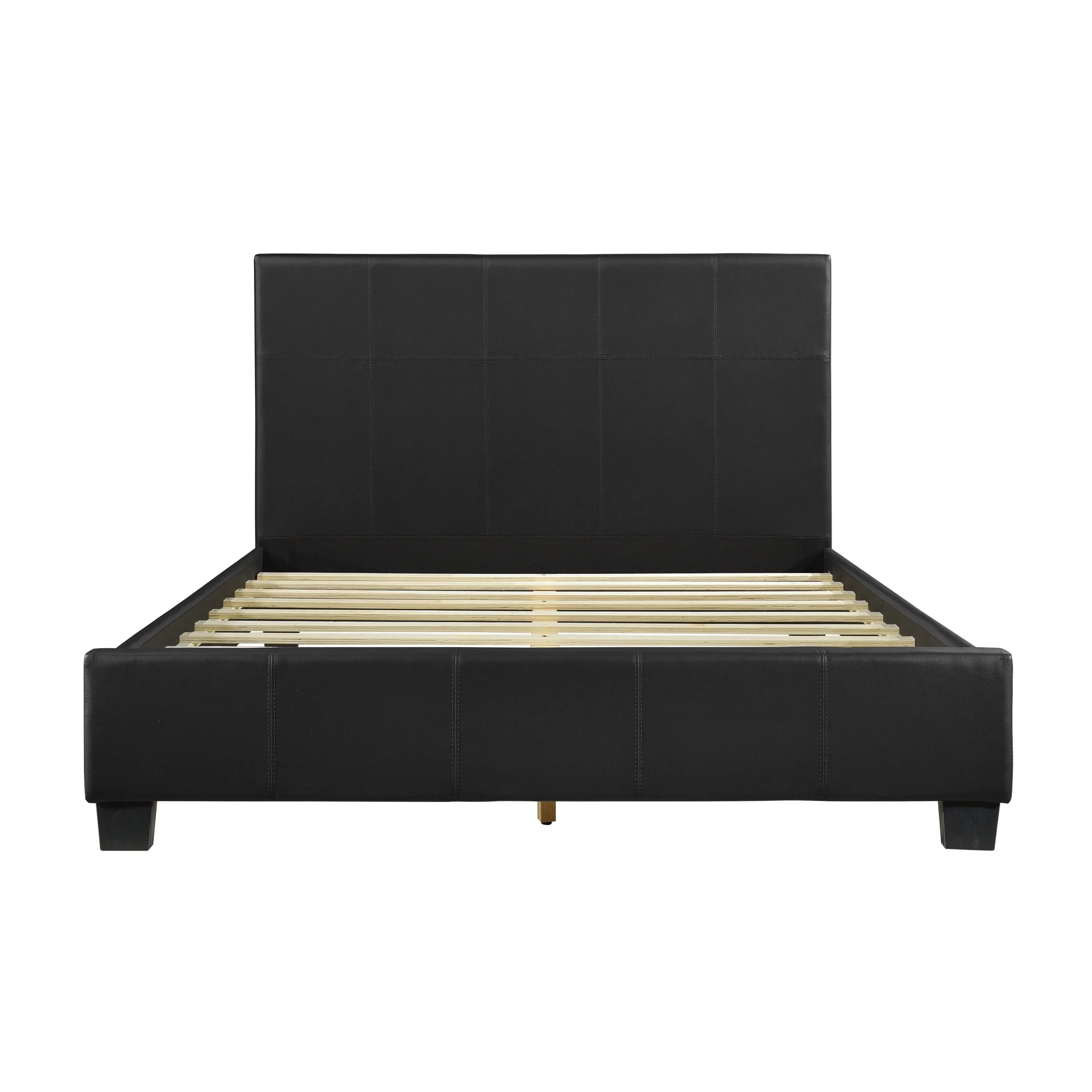 Lorenzi Black Upholstered Platform Bedroom Set - Image 3