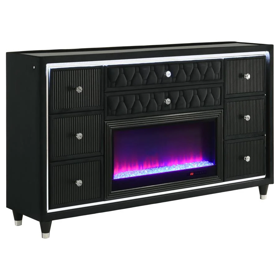 Lorient Black 4-piece Queen Bedroom Set - Image 7