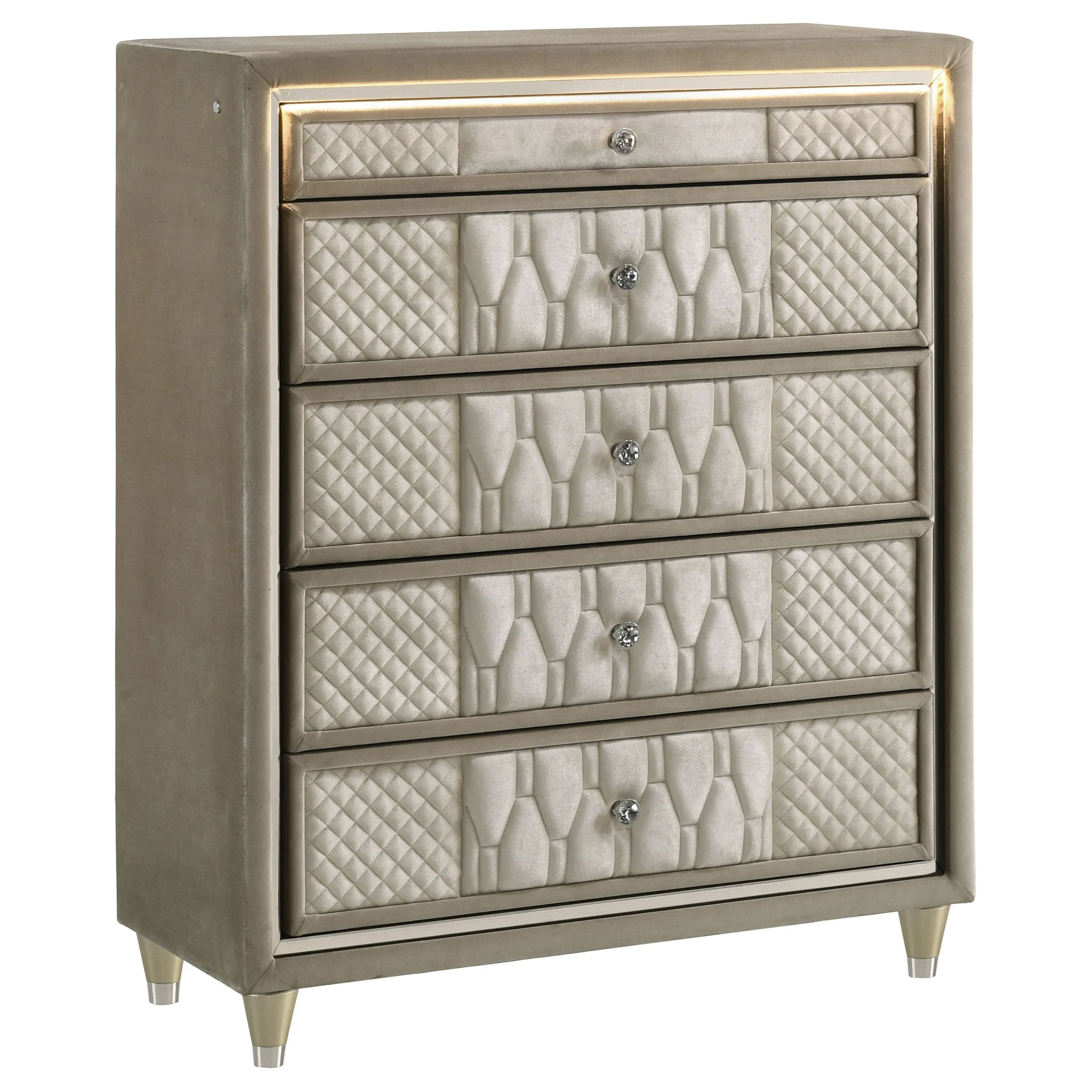 Lorient Ivory/Camel 5-piece Queen Bedroom Set - Image 11