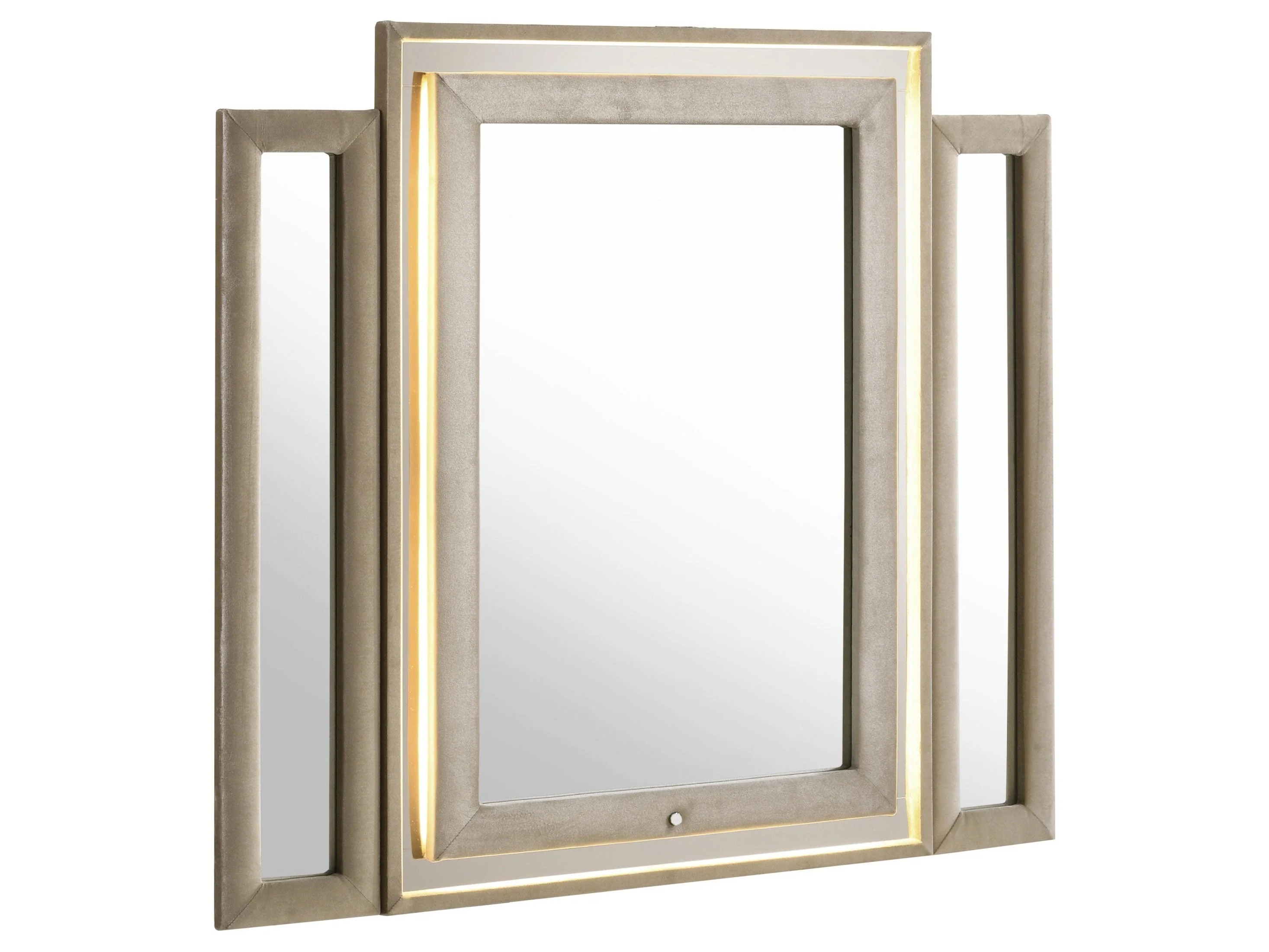 Lorient Ivory/Camel LED Dresser Mirror - Image 2