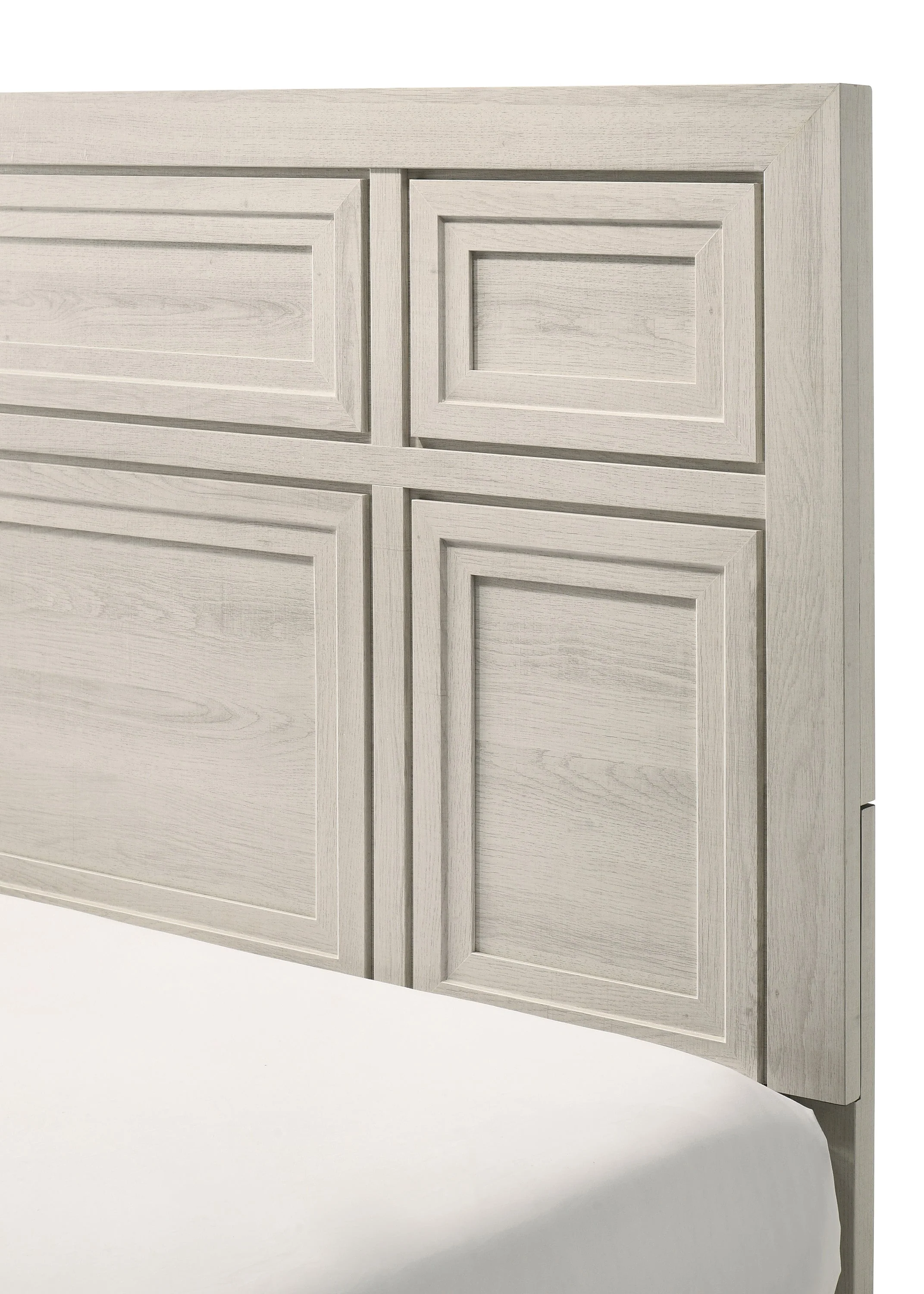 Lorraine Antique White King Panel Bed - Image 3