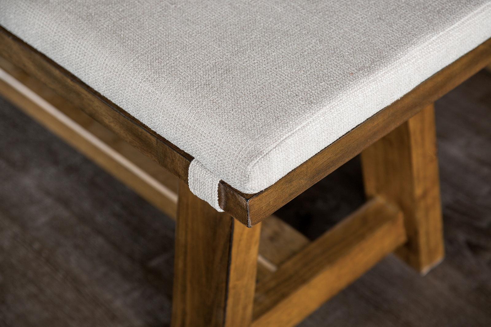 Losone Brown/White Bench w/ Cushion - Image 3