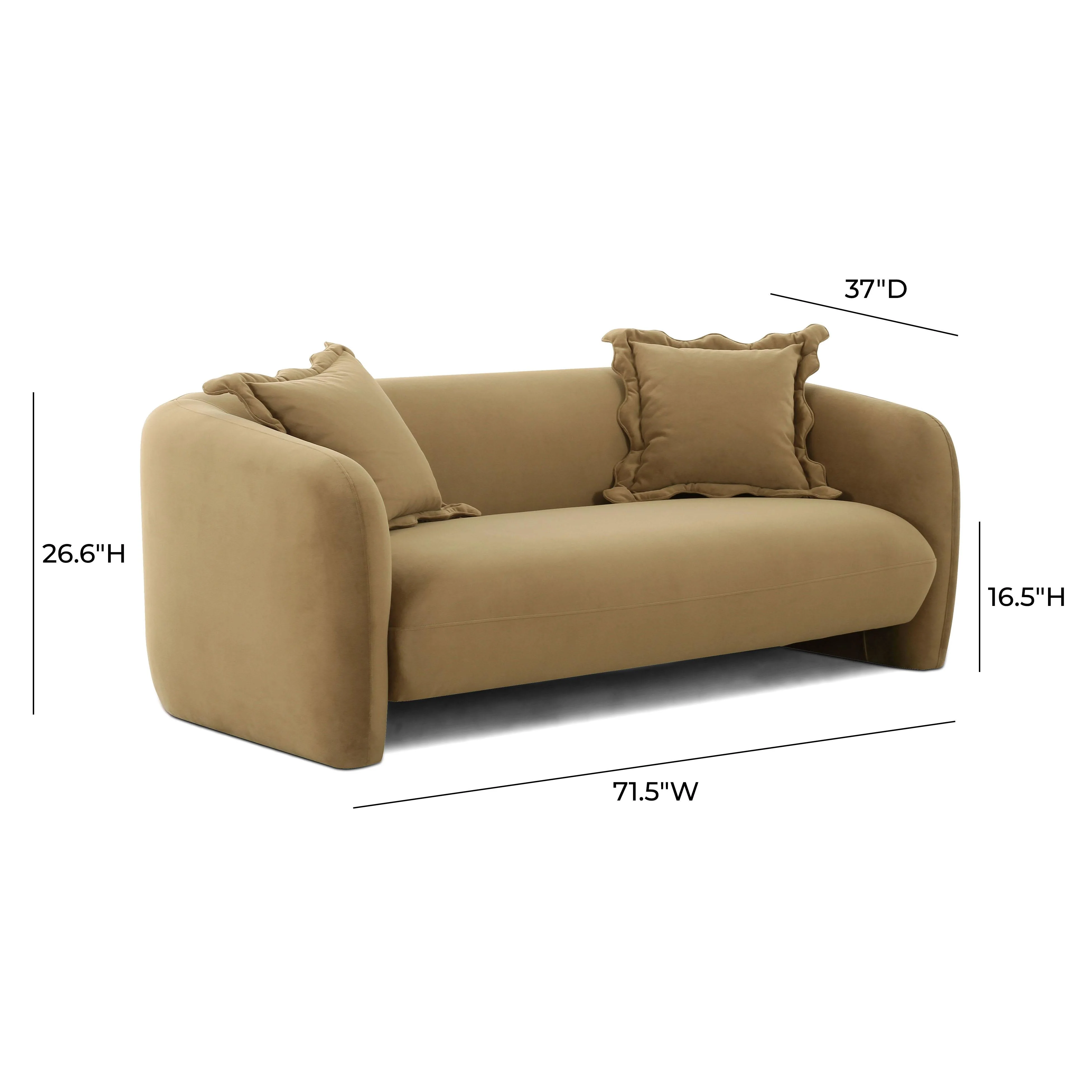 Lou Cafe Au Lait Performance Velvet Loveseat - Image 5