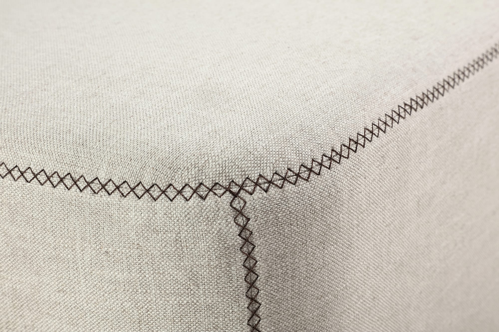 Louis Natural Upholstered Ottoman - Image 3
