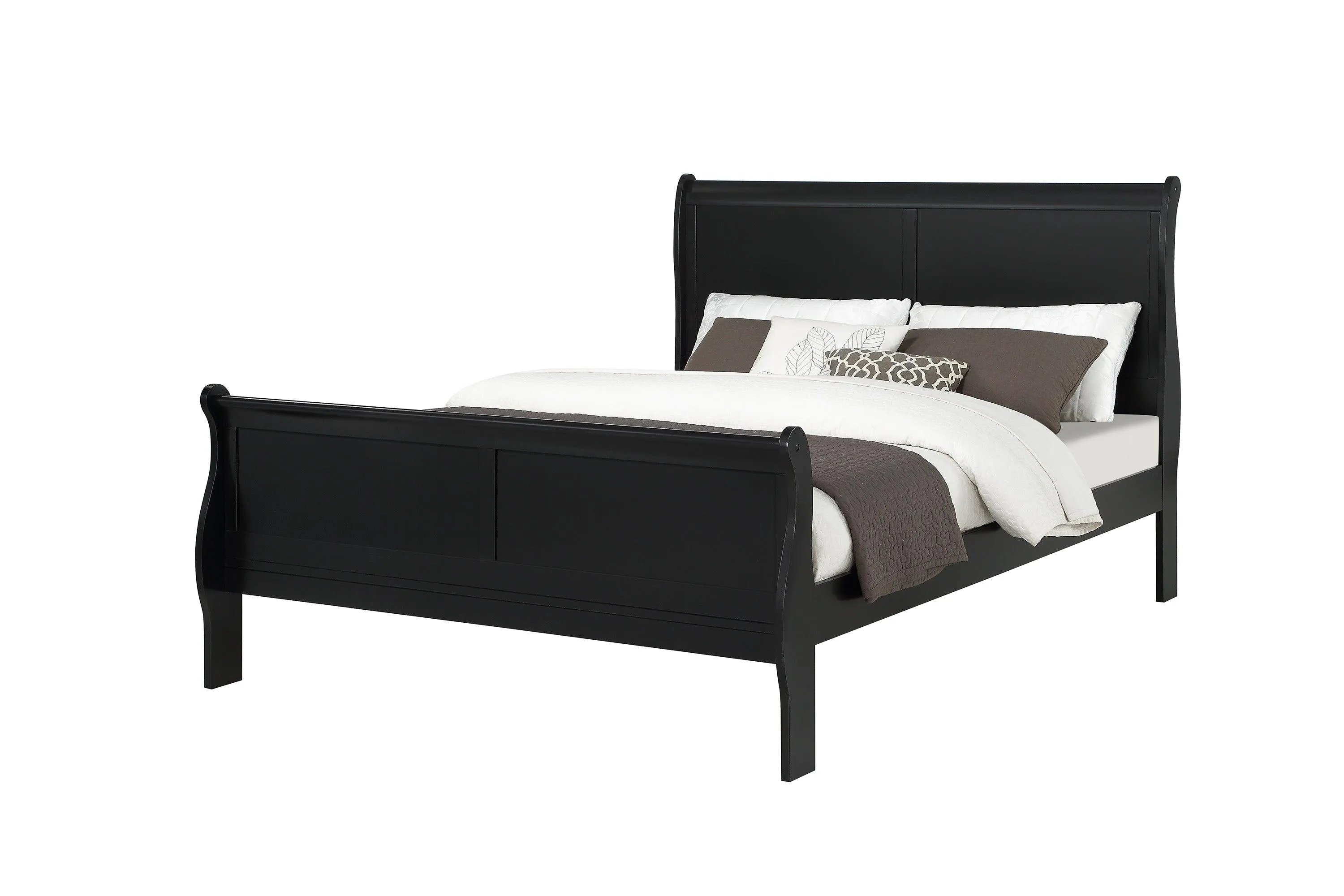 Louis Philip Black Sleigh Bedroom Set - Image 3