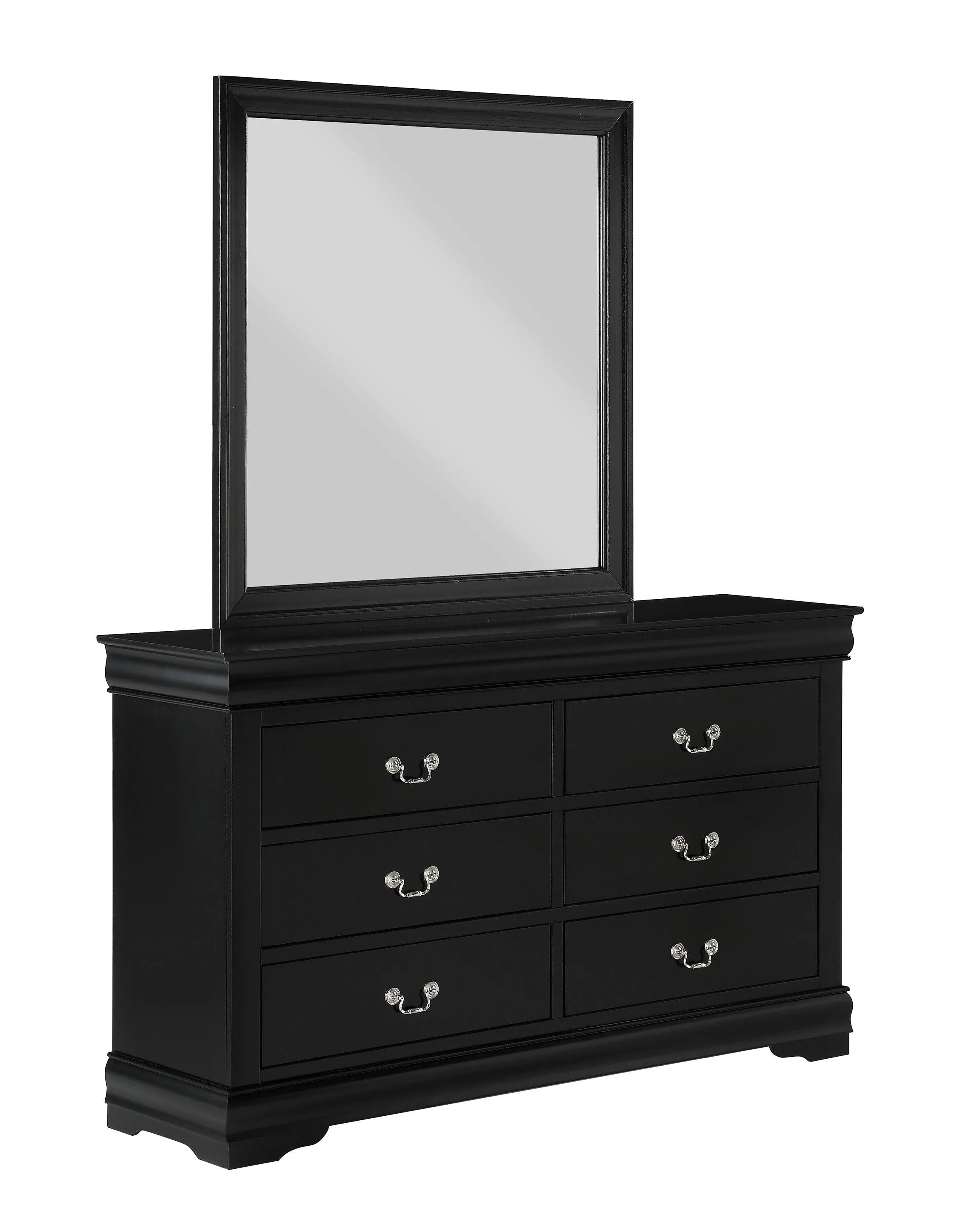 Louis Philip Black Sleigh Bedroom Set - Image 5