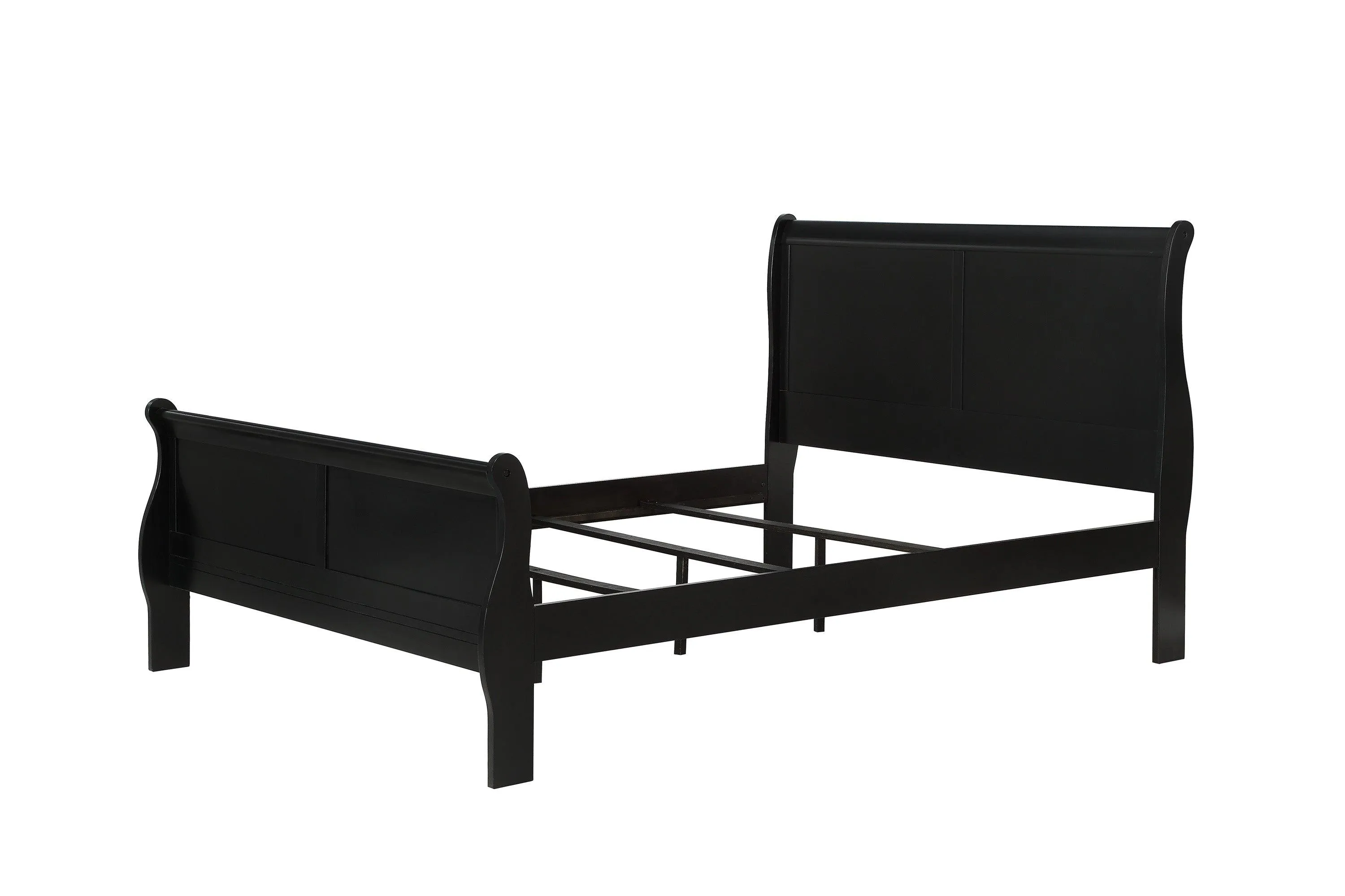 Louis Philip Black Twin Sleigh Bed - Image 3