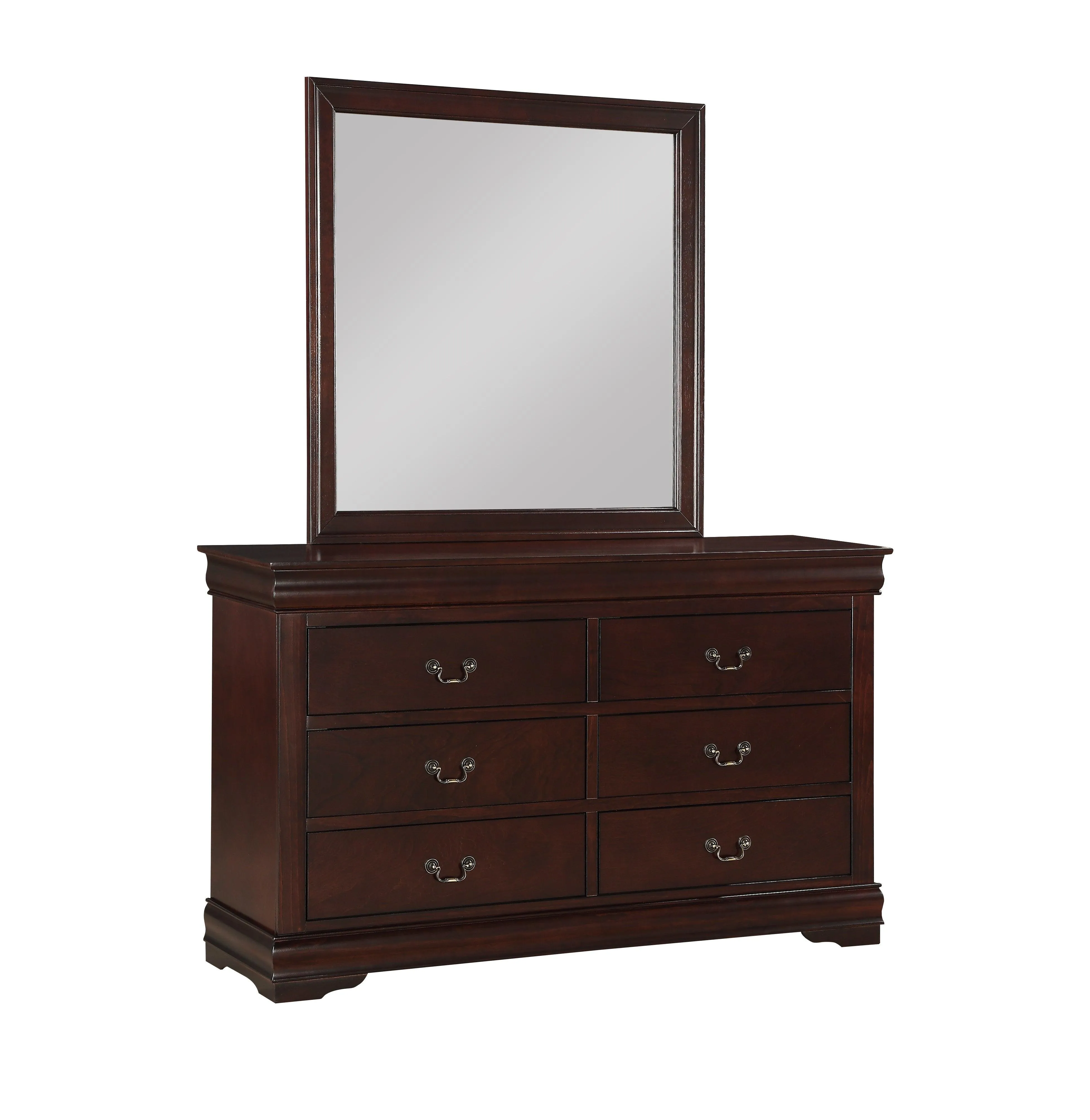 Louis Philip Cherry Sleigh Bedroom Set - Image 3