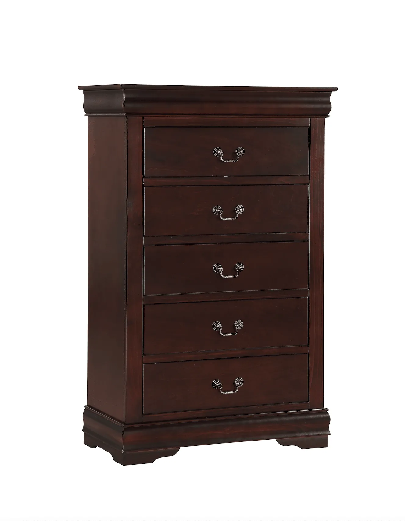 Louis Philip Cherry Sleigh Bedroom Set - Image 8