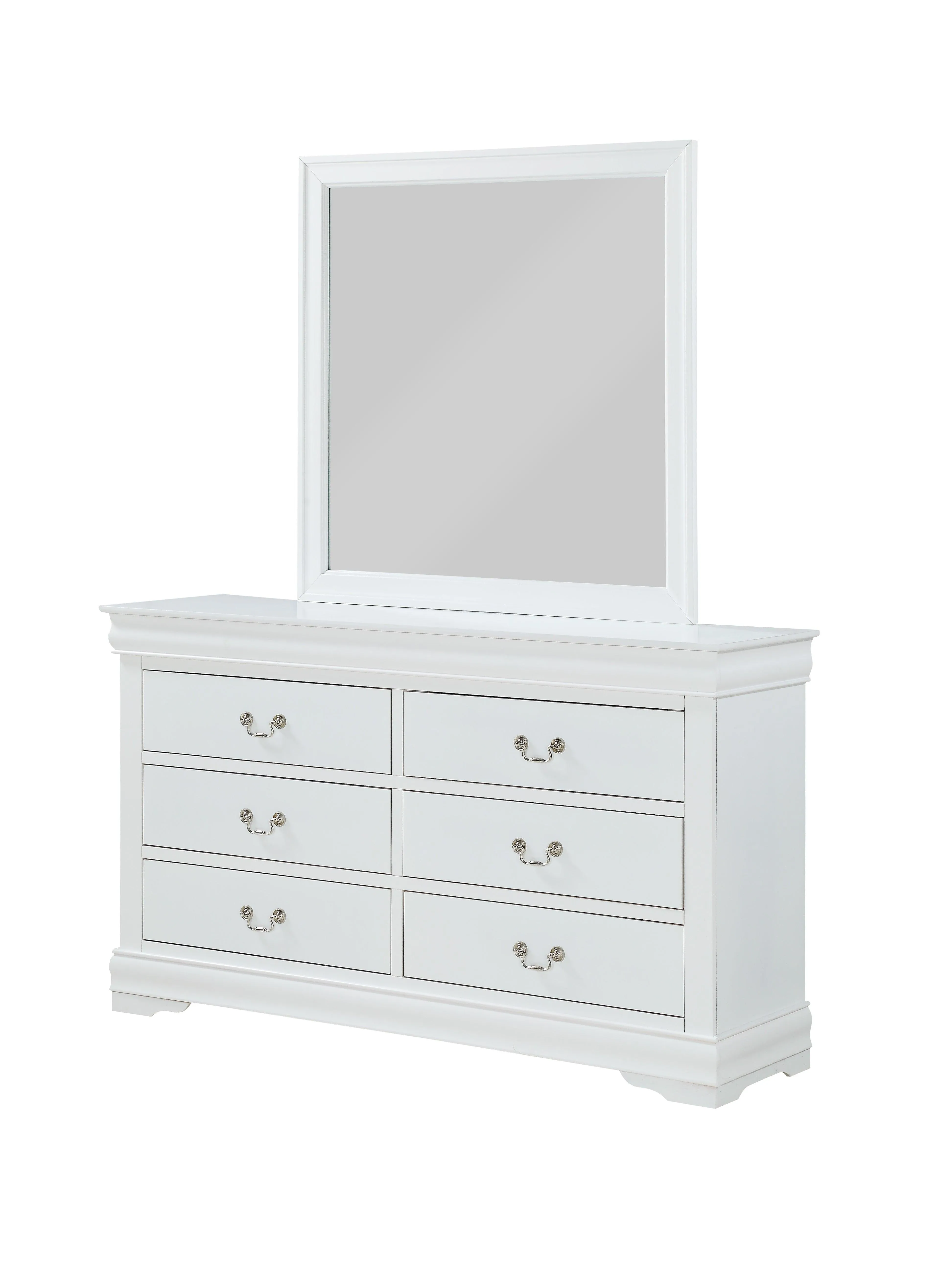 Louis Philip White Sleigh Bedroom Set - Image 3