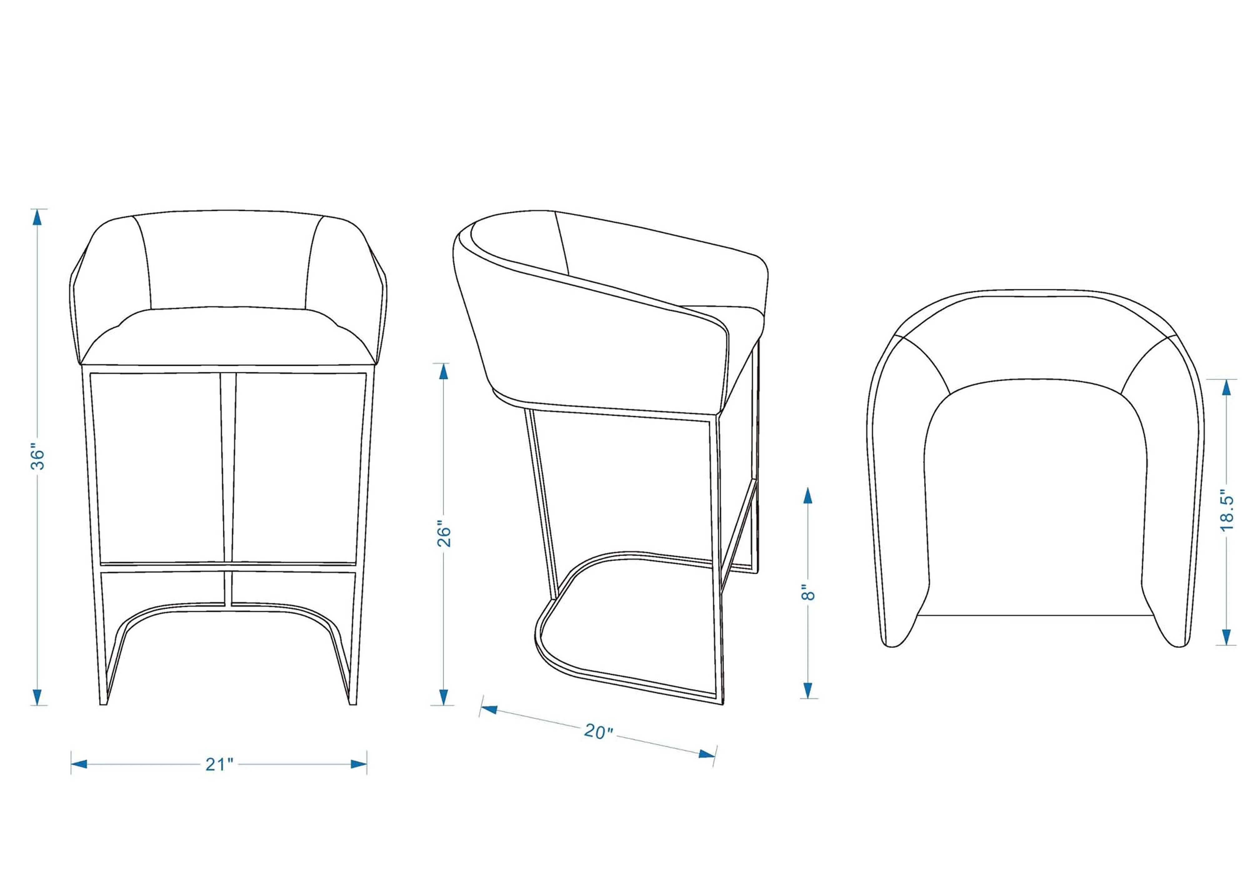Louvre Counter Stool in Black - Image 3