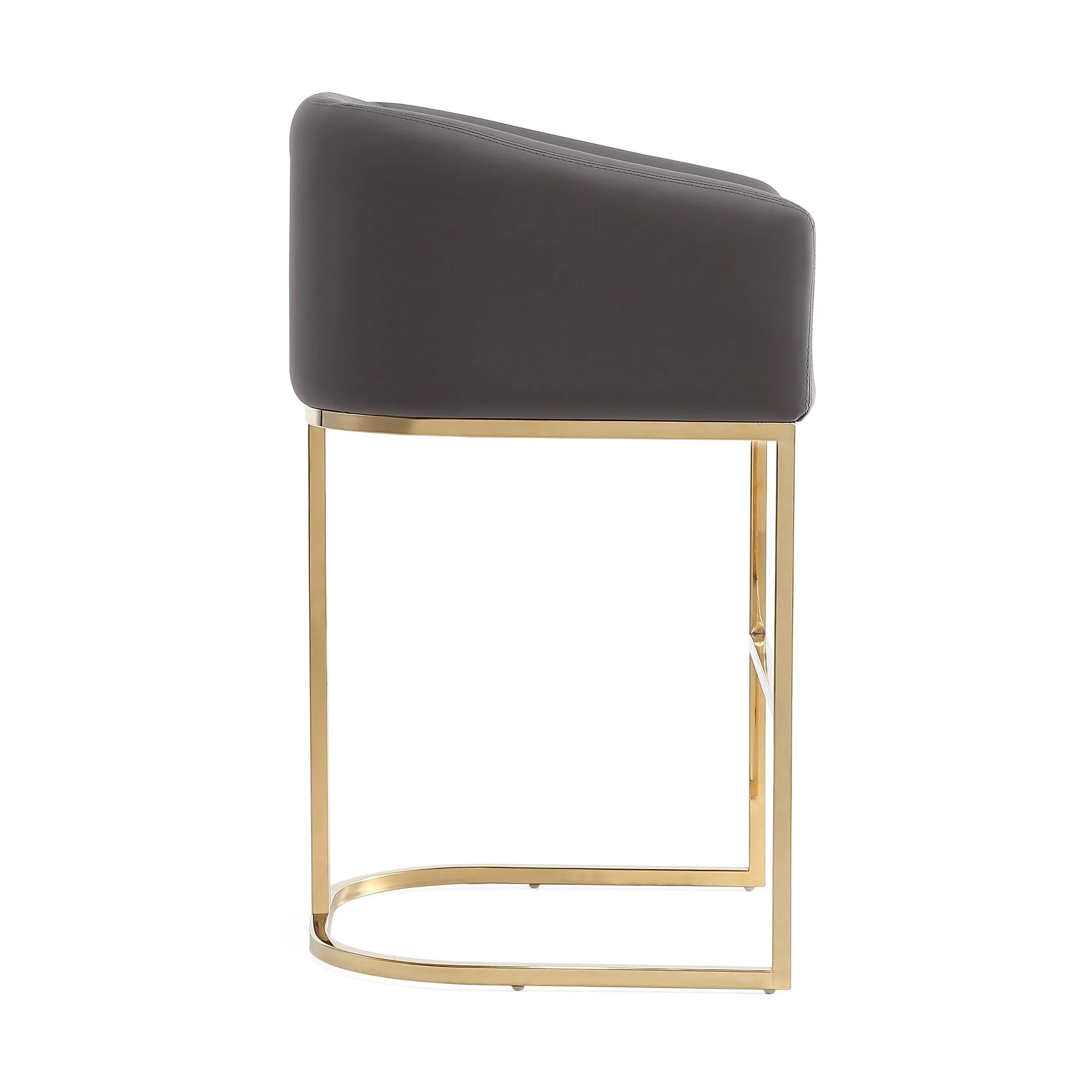 Louvre Counter Stool in Grey and Titanium Gold - Image 5