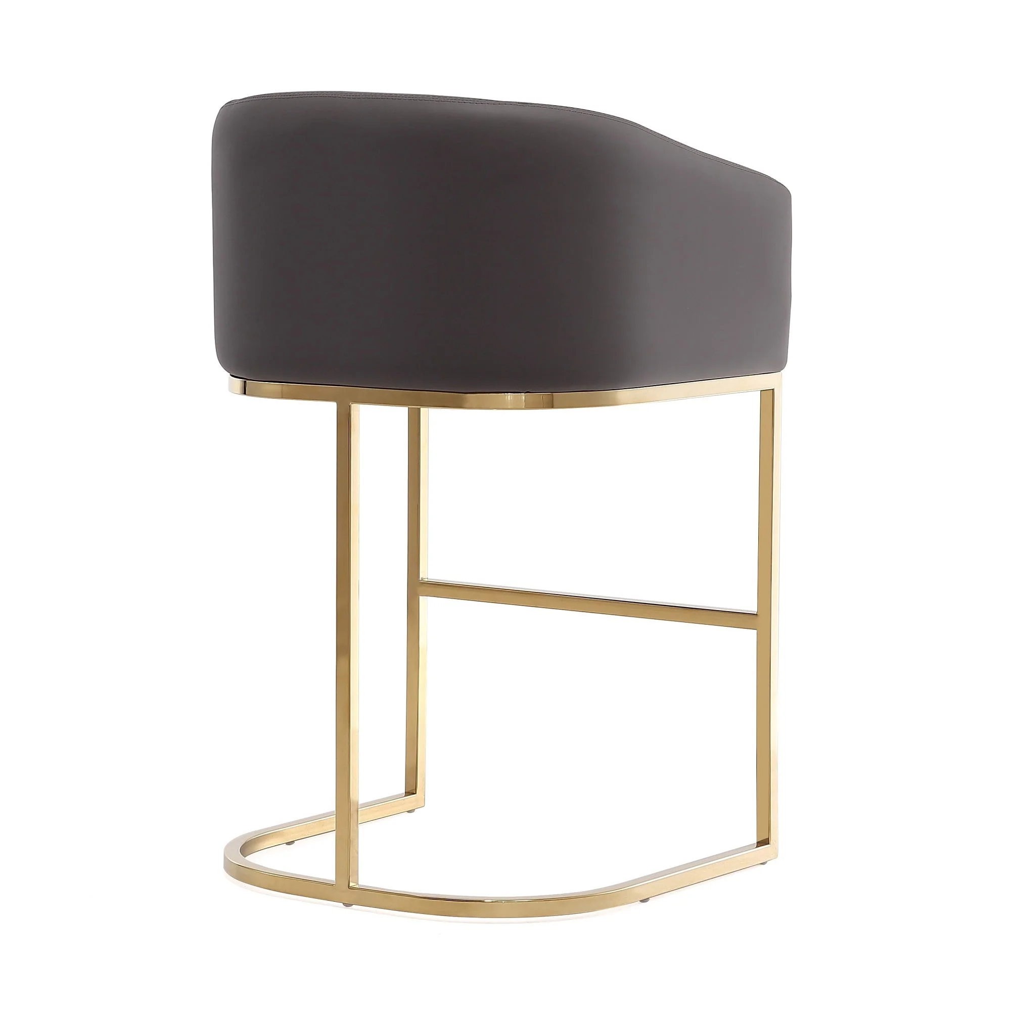 Louvre Counter Stool in Grey and Titanium Gold (set of 3) - Image 7