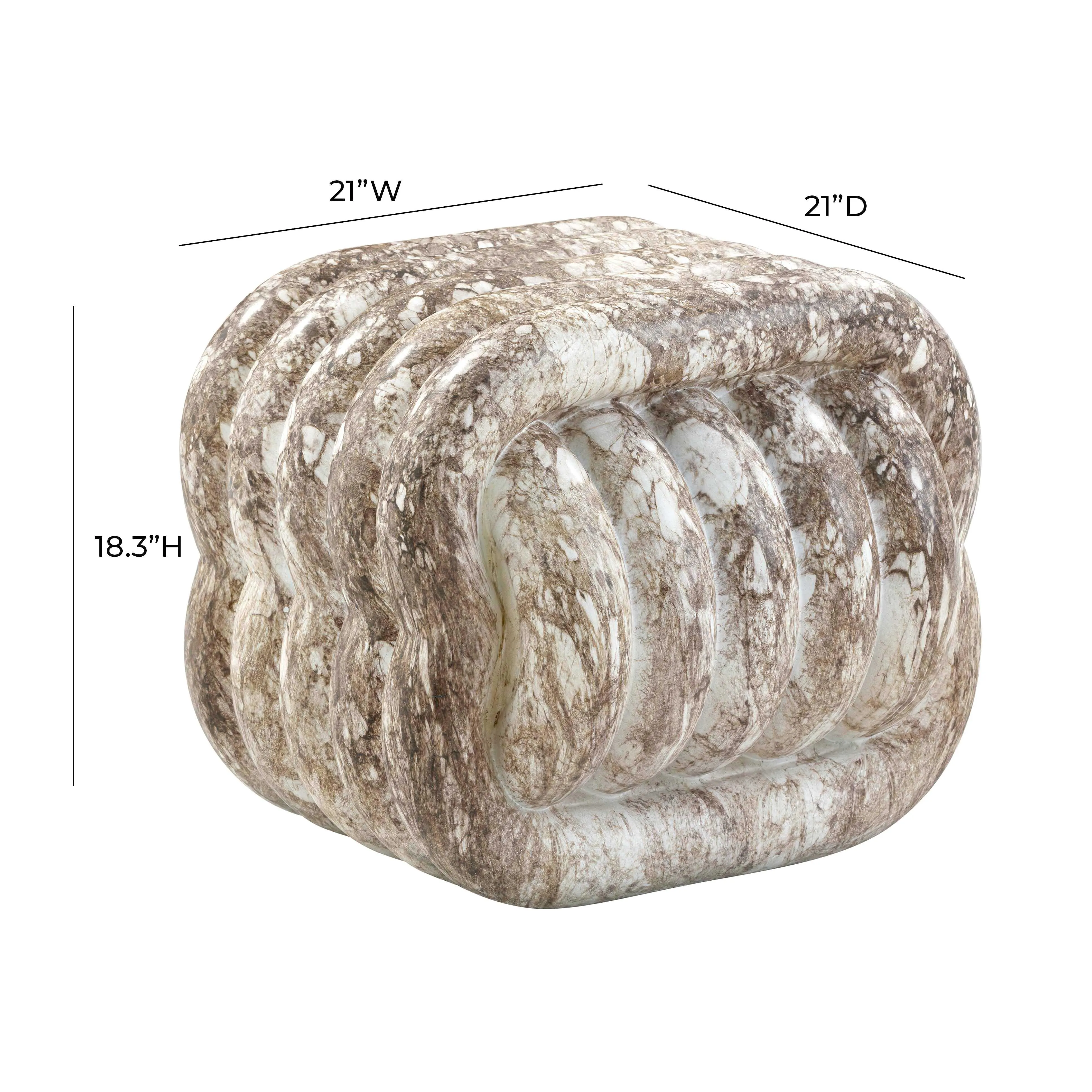 Love Knot Concrete Indoor / Outdoor Accent Stool - Image 14