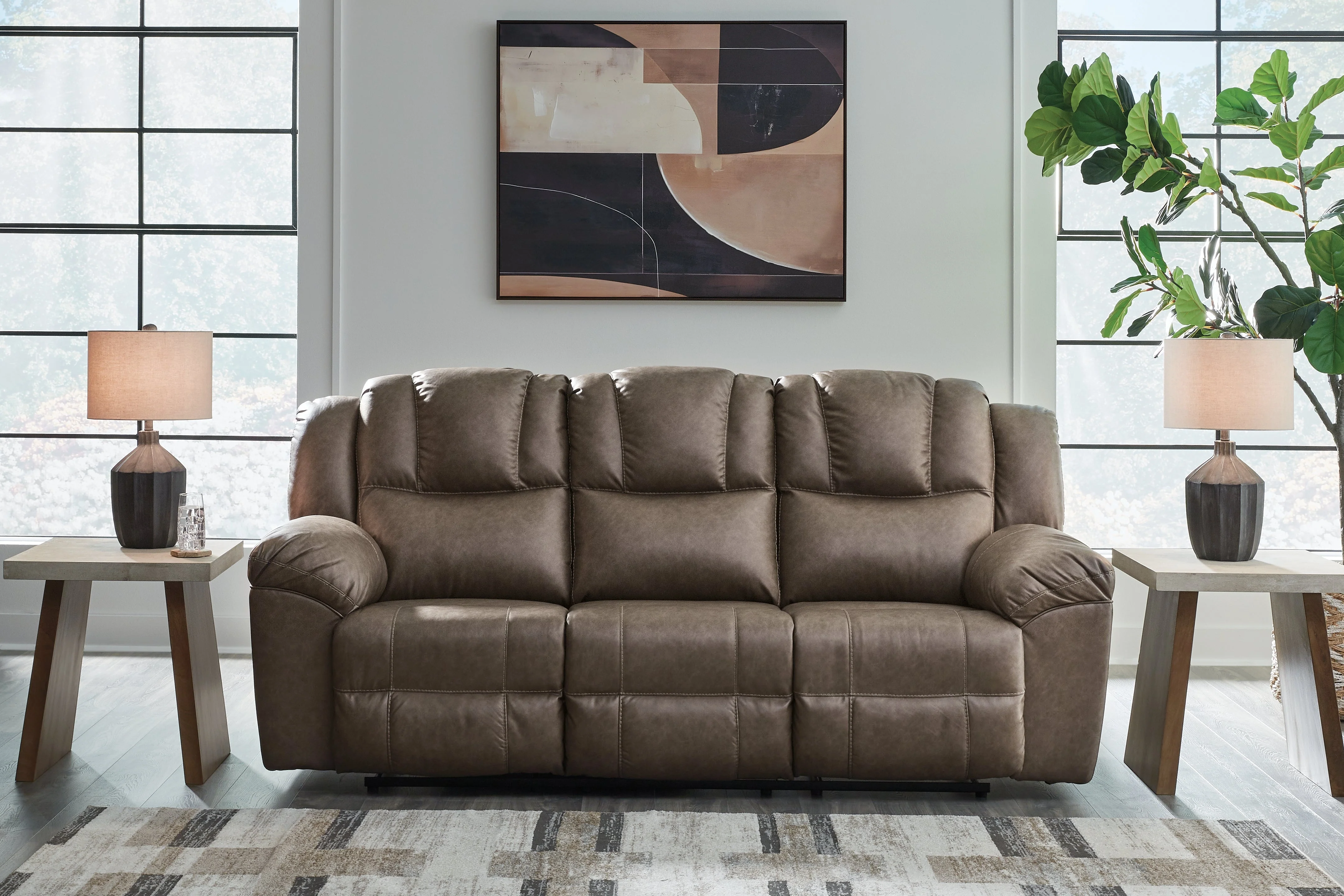 Lowilla Driftwood Reclining Sofa and Loveseat - Image 11