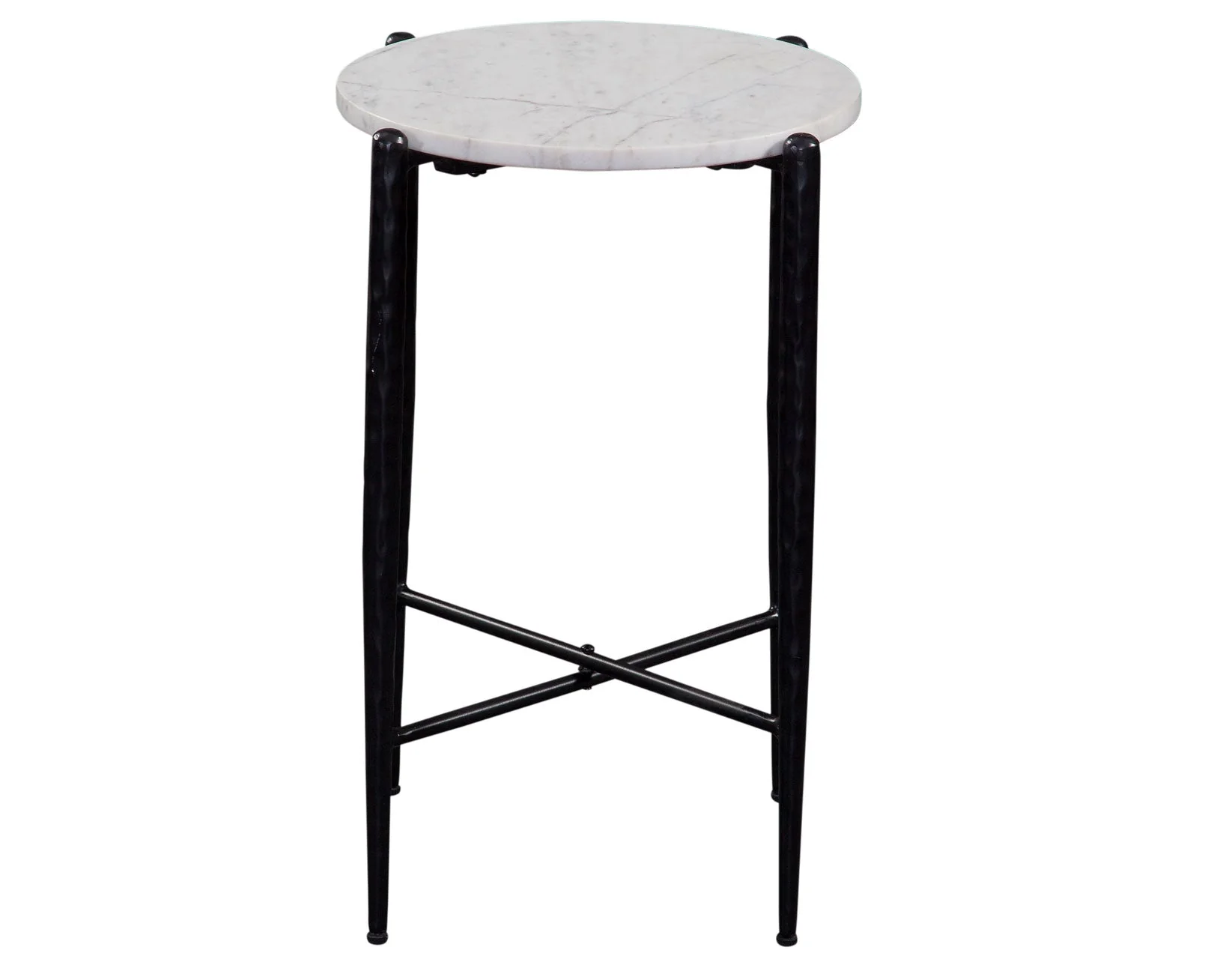 Loxie White 16″ Round Solid Marble Top End Table - Image 3