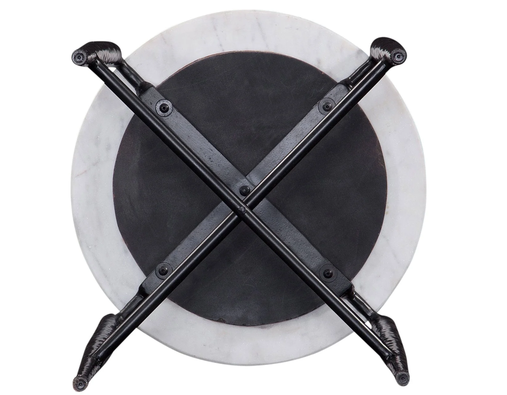 Loxie White 3-Piece Round Solid Marble Top Table Set - Image 11