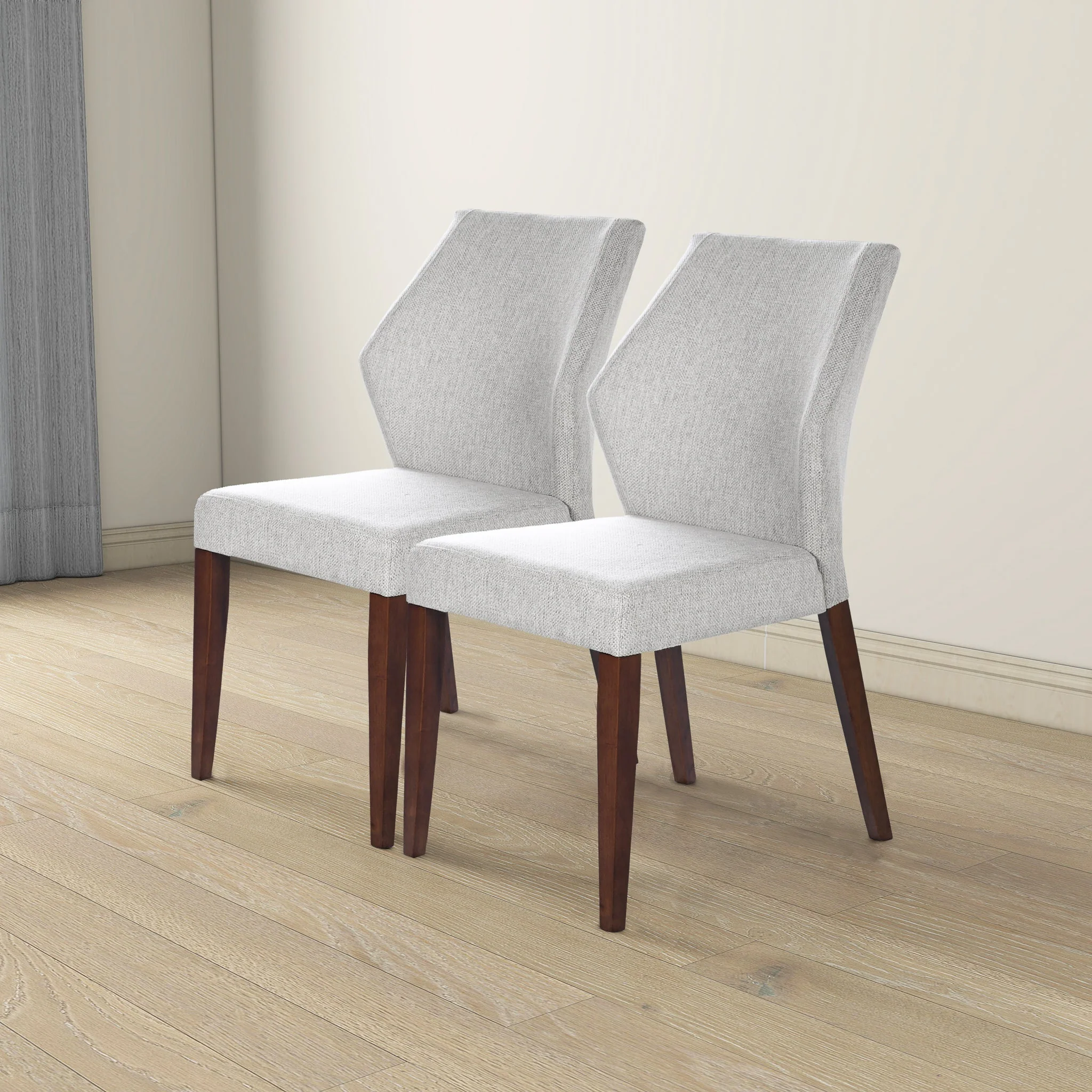 Luca Light Grey Fabric Dining Chair (Set Of 2) - Image 5