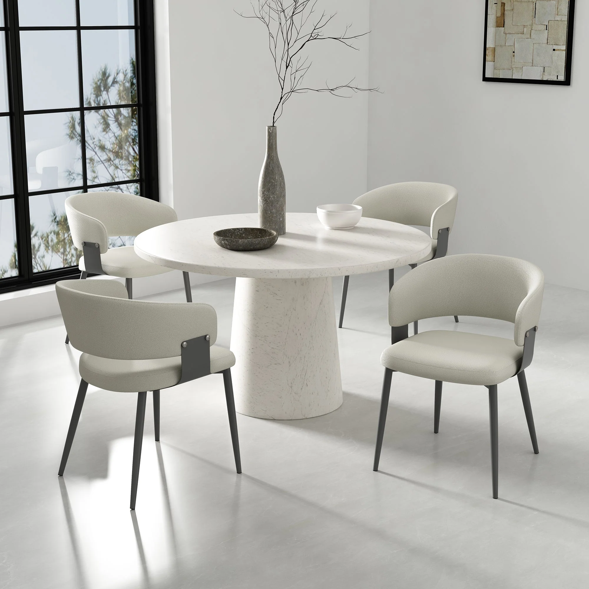 Luce Dining Chair in Oatmeal (set of 4) - Image 2