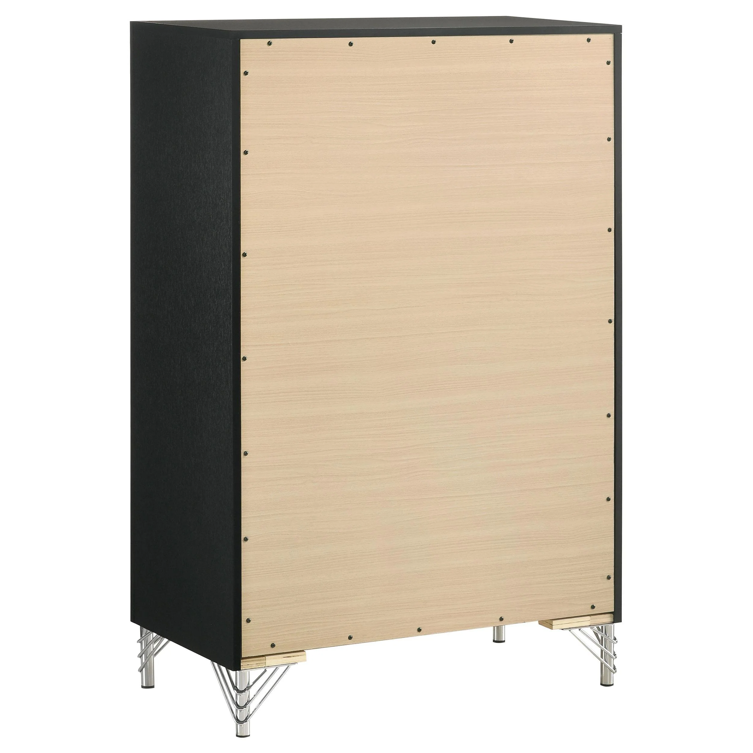 Lucia 5-drawer Bedroom Chest of Drawers Black - Image 5