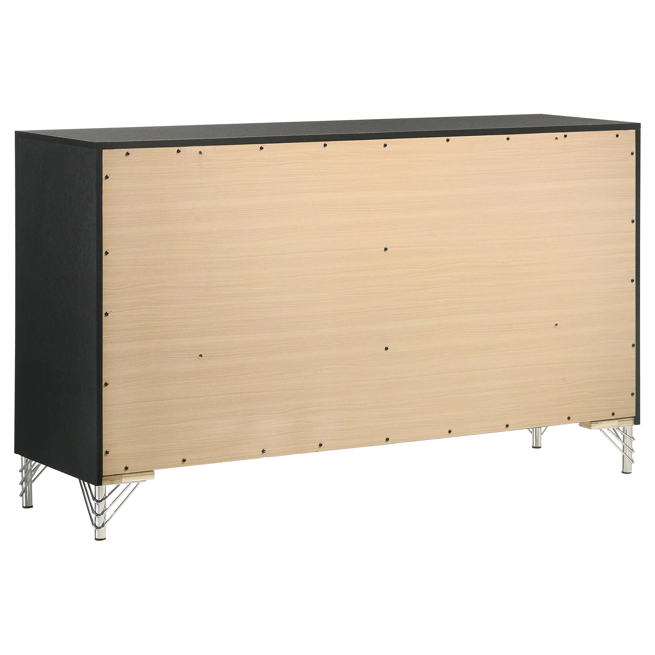 Lucia Black 6-drawer Dresser Cabinet - Image 5